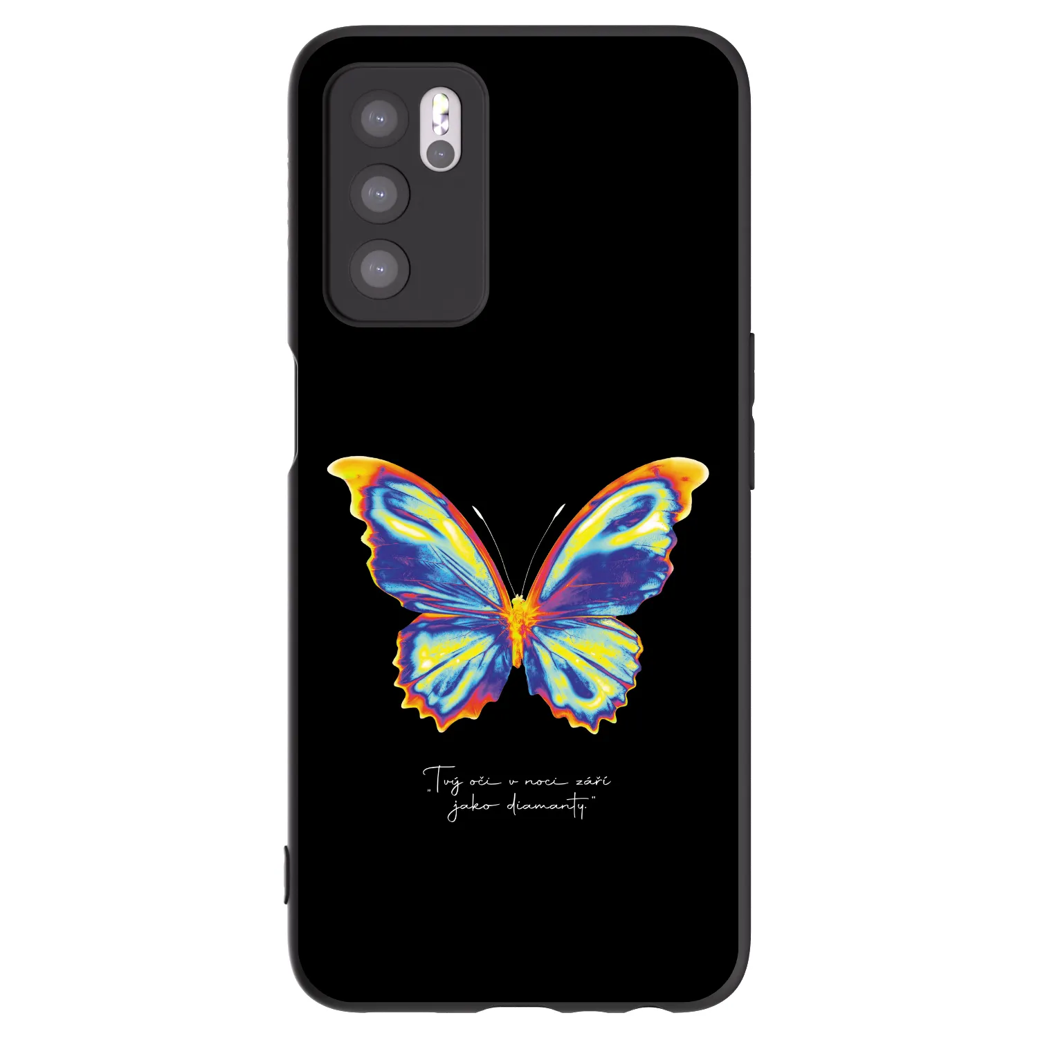 Picasee husă neagră din silicon pentru OPPO A16s - Diamanty Black