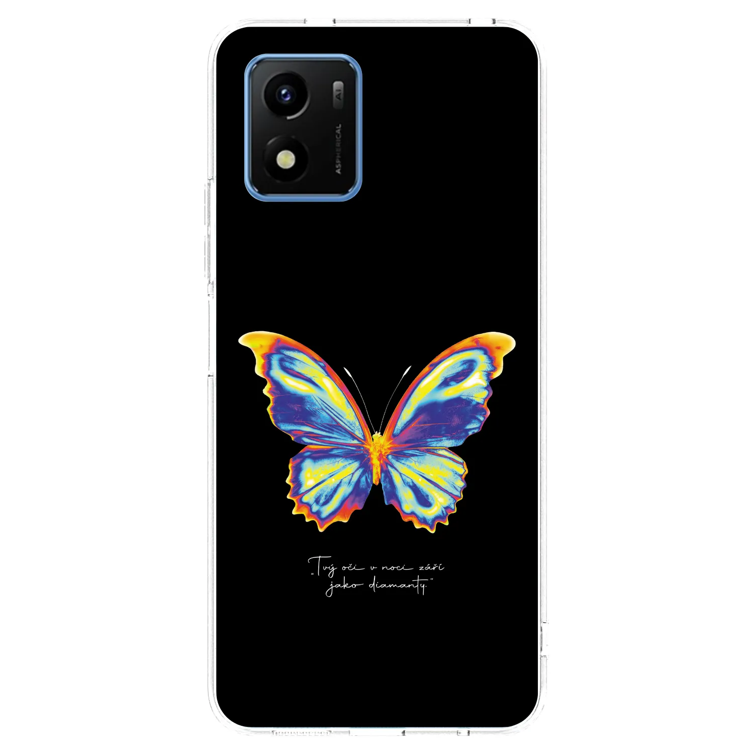 Picasee husă transparentă din silicon pentru Vivo Y01 - Diamanty Black