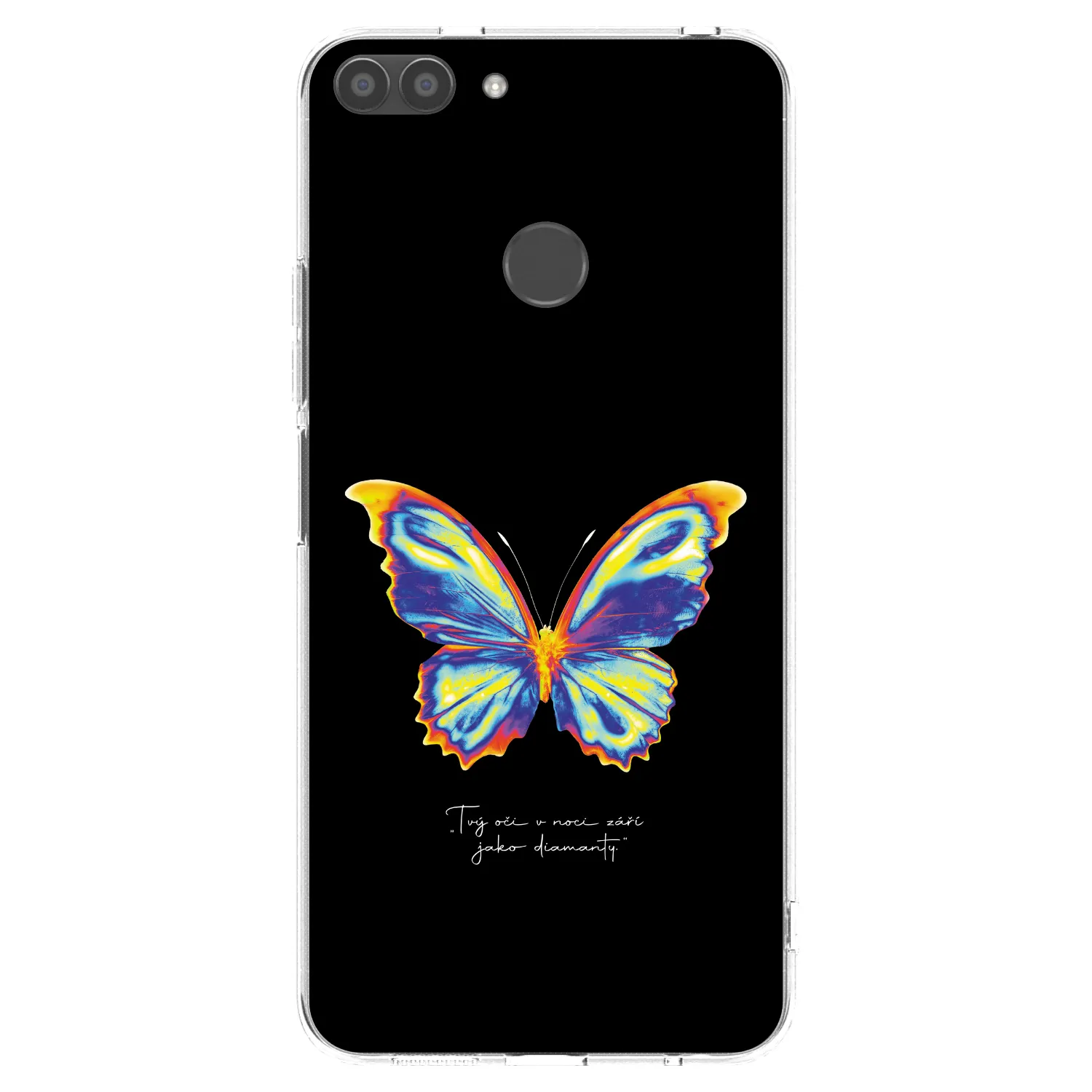Picasee husă transparentă din silicon pentru Huawei P Smart - Diamanty Black