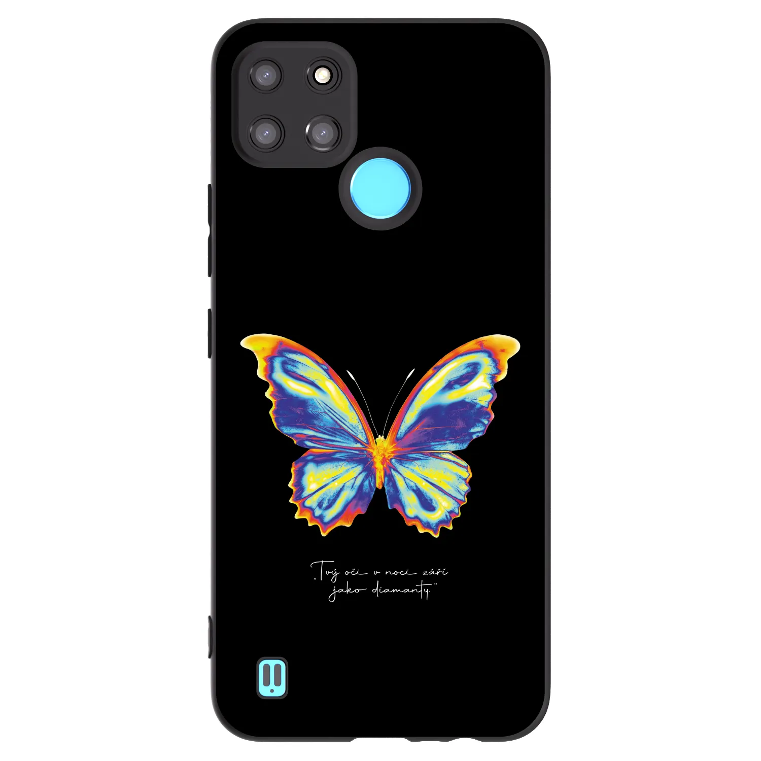 Picasee husă neagră din silicon pentru Realme C21Y - Diamanty Black