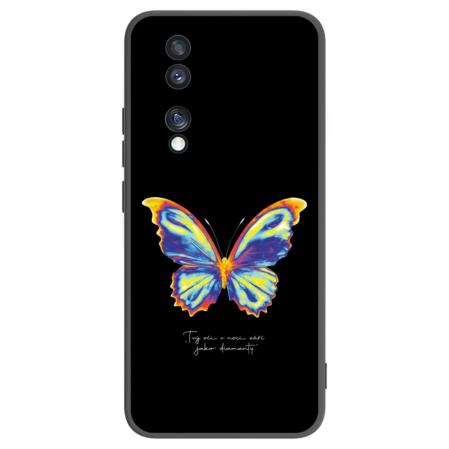 Picasee husă neagră din silicon pentru Honor 70 - Diamanty Black