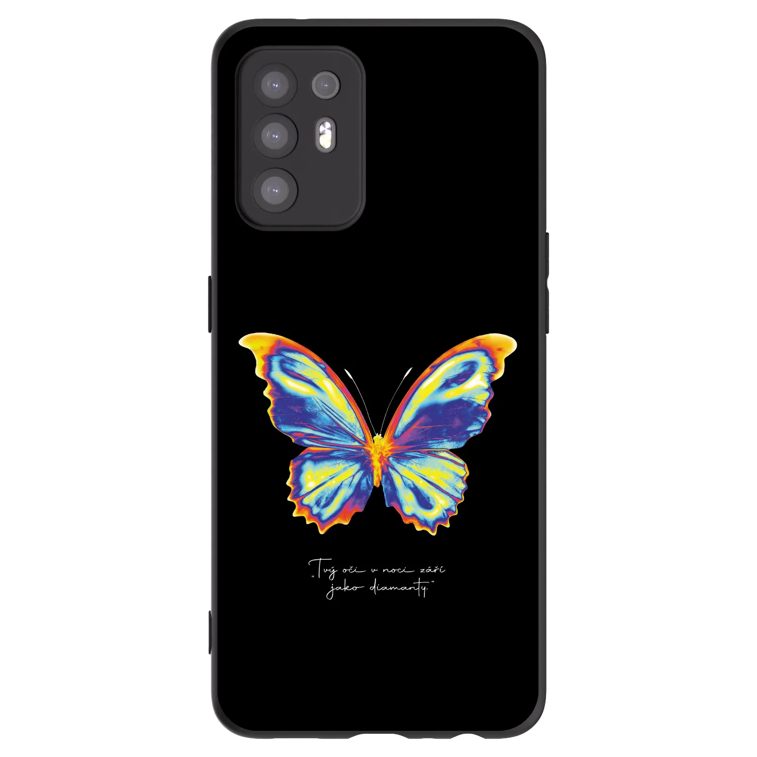 Picasee husă neagră din silicon pentru OPPO A94 5G - Diamanty Black