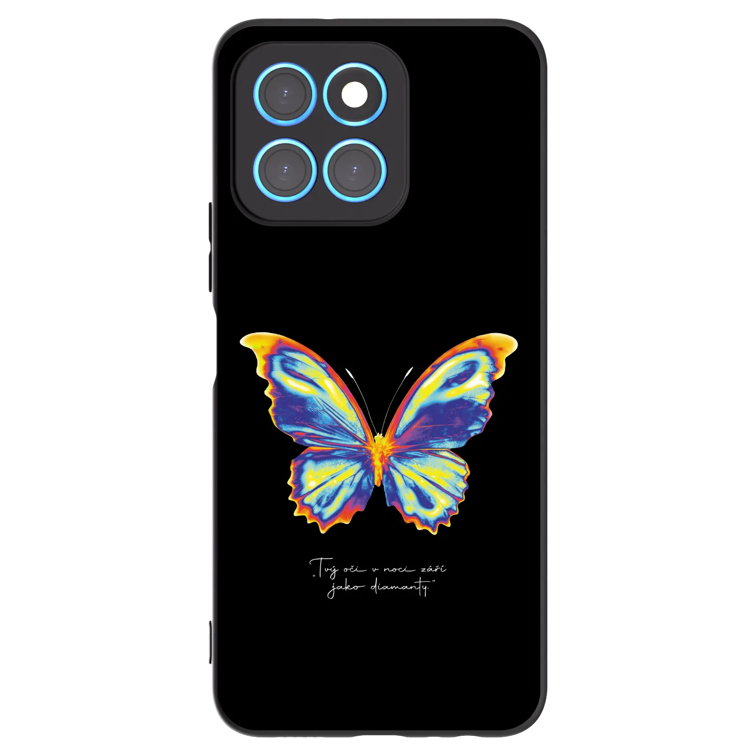 Picasee husă neagră din silicon pentru Honor X8 5G - Diamanty Black