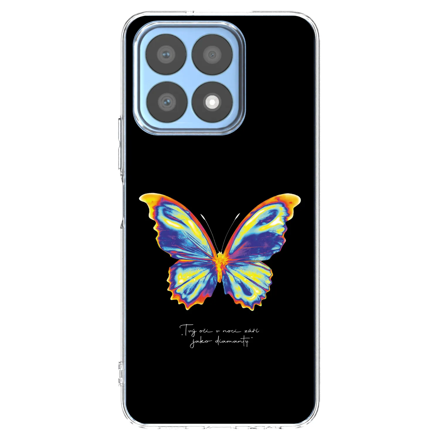 Picasee husă transparentă din silicon pentru Honor X8a - Diamanty Black