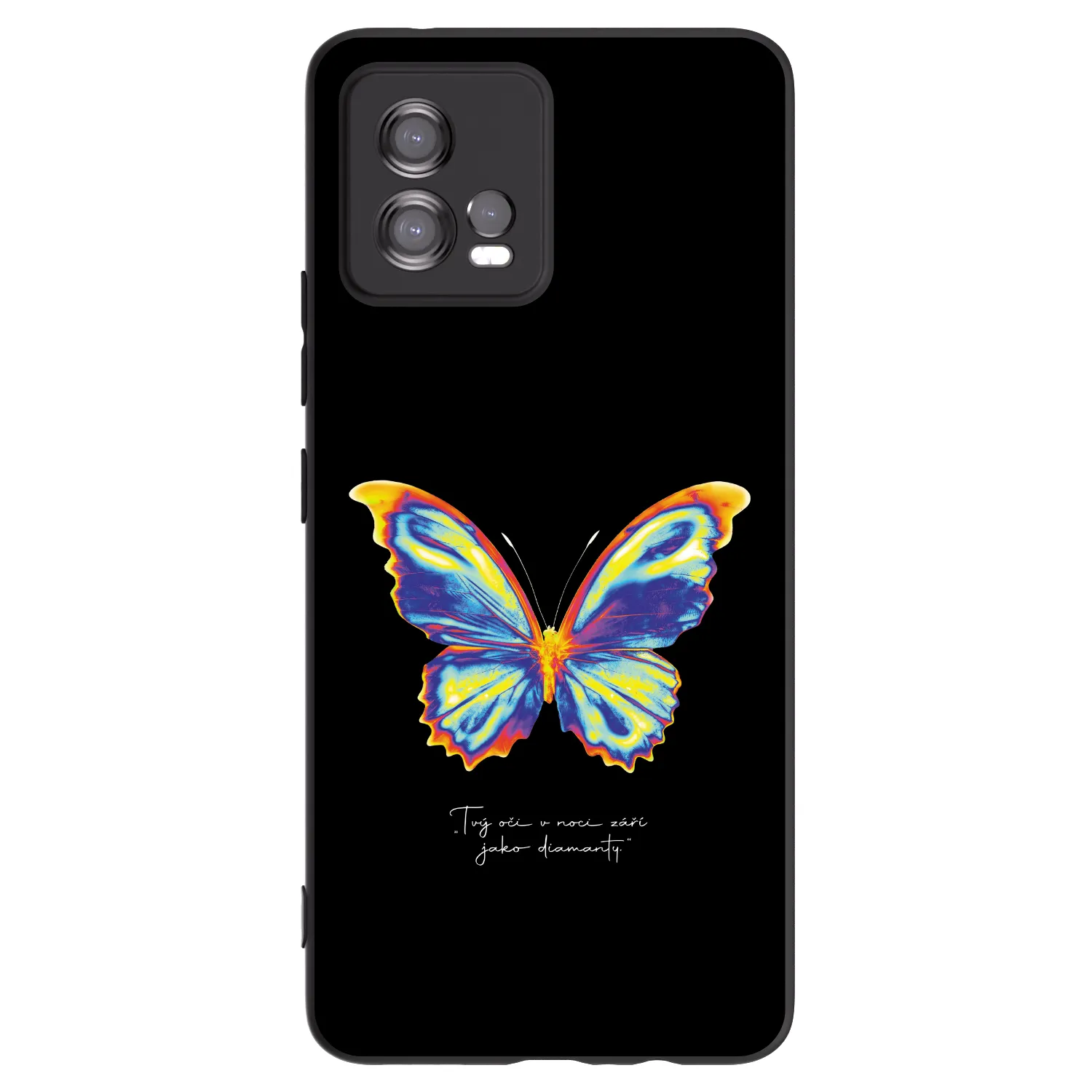 Picasee husă neagră din silicon pentru Motorola Moto G72 - Diamanty Black