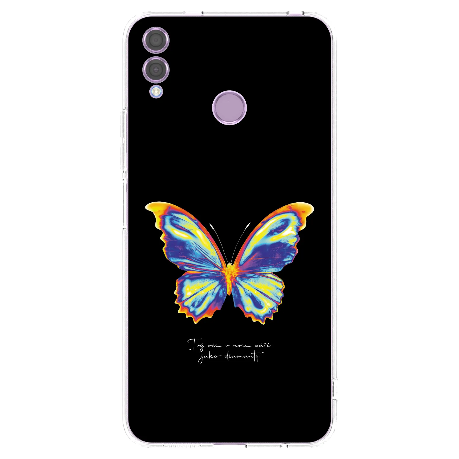 Picasee husă transparentă din silicon pentru Honor 8X - Diamanty Black