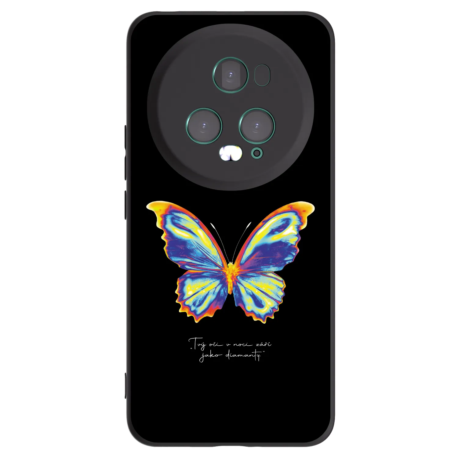 Picasee husă neagră din silicon pentru Honor Magic5 Pro - Diamanty Black