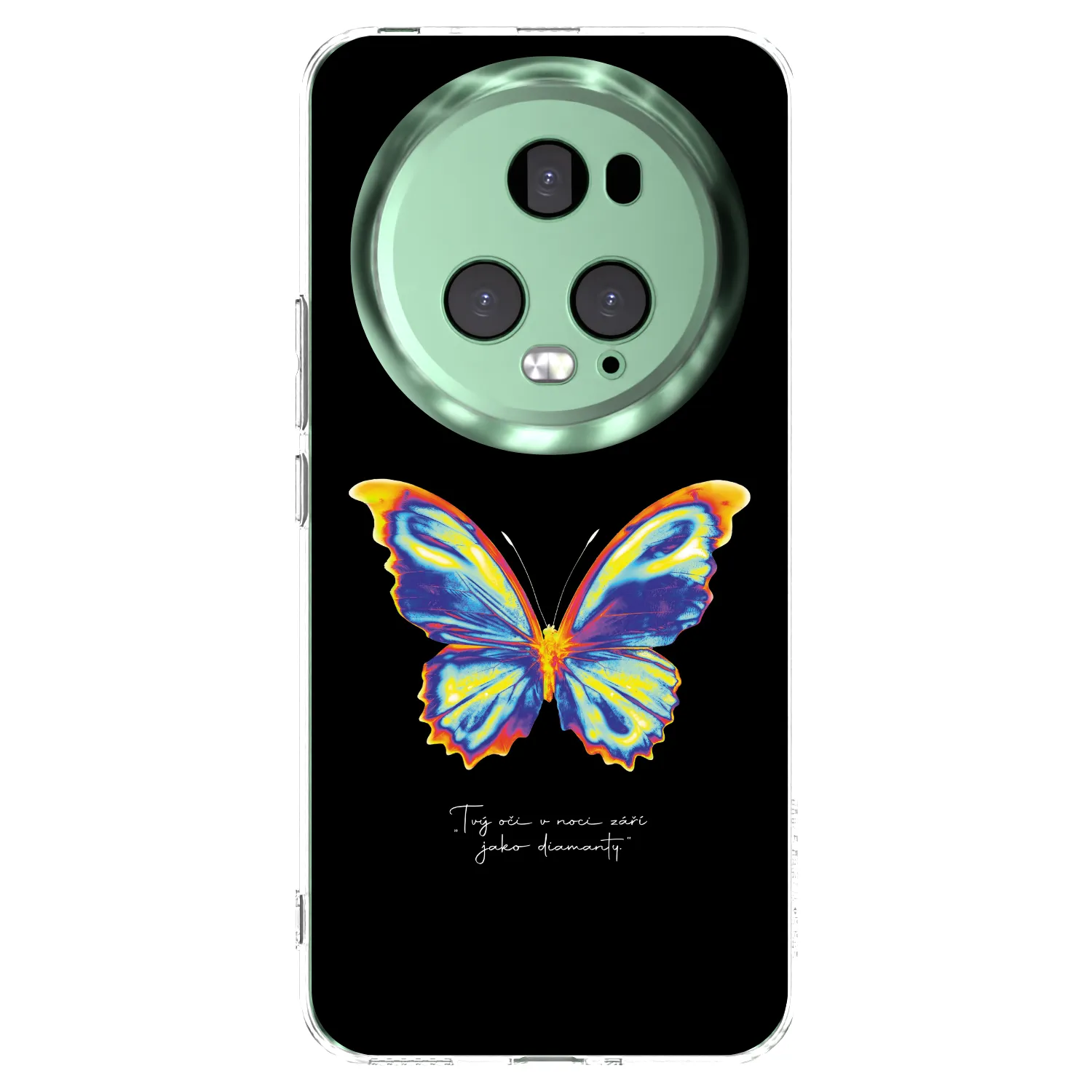 Picasee husă transparentă din silicon pentru Honor Magic5 Pro - Diamanty Black