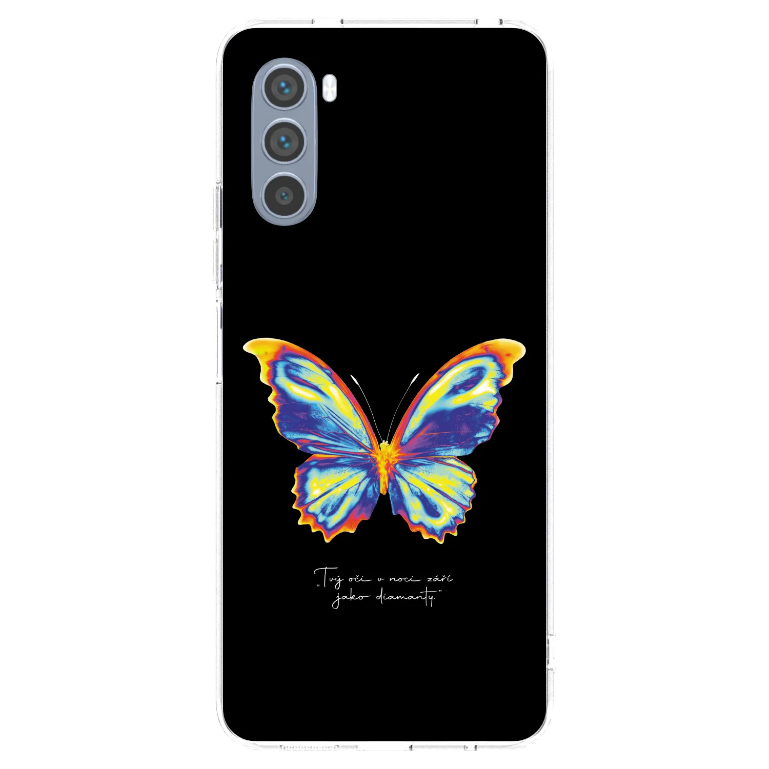 Picasee husă transparentă din silicon pentru Motorola Moto G62 - Diamanty Black