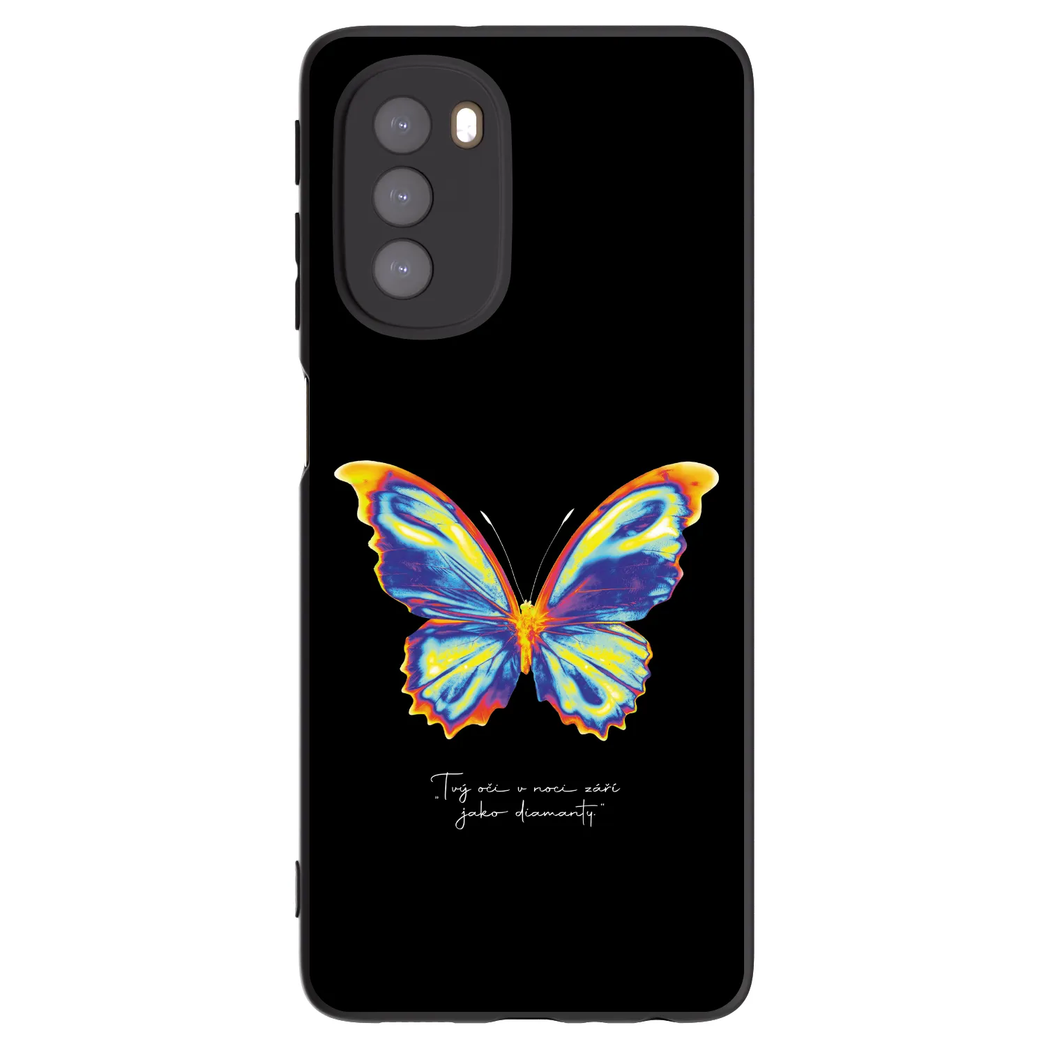 Picasee husă neagră din silicon pentru Motorola Moto G51 - Diamanty Black