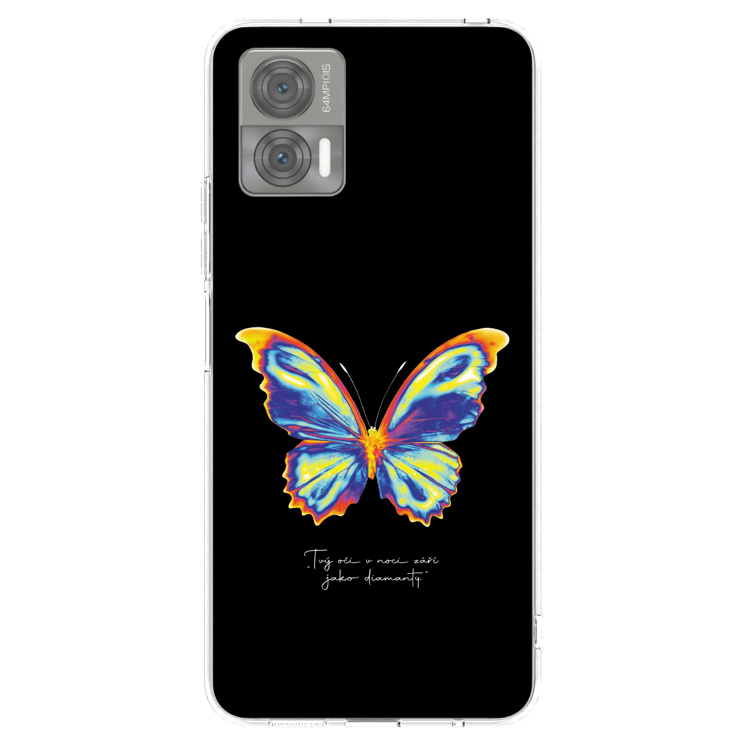 Picasee husă transparentă din silicon pentru Motorola Edge 30 Neo - Diamanty Black