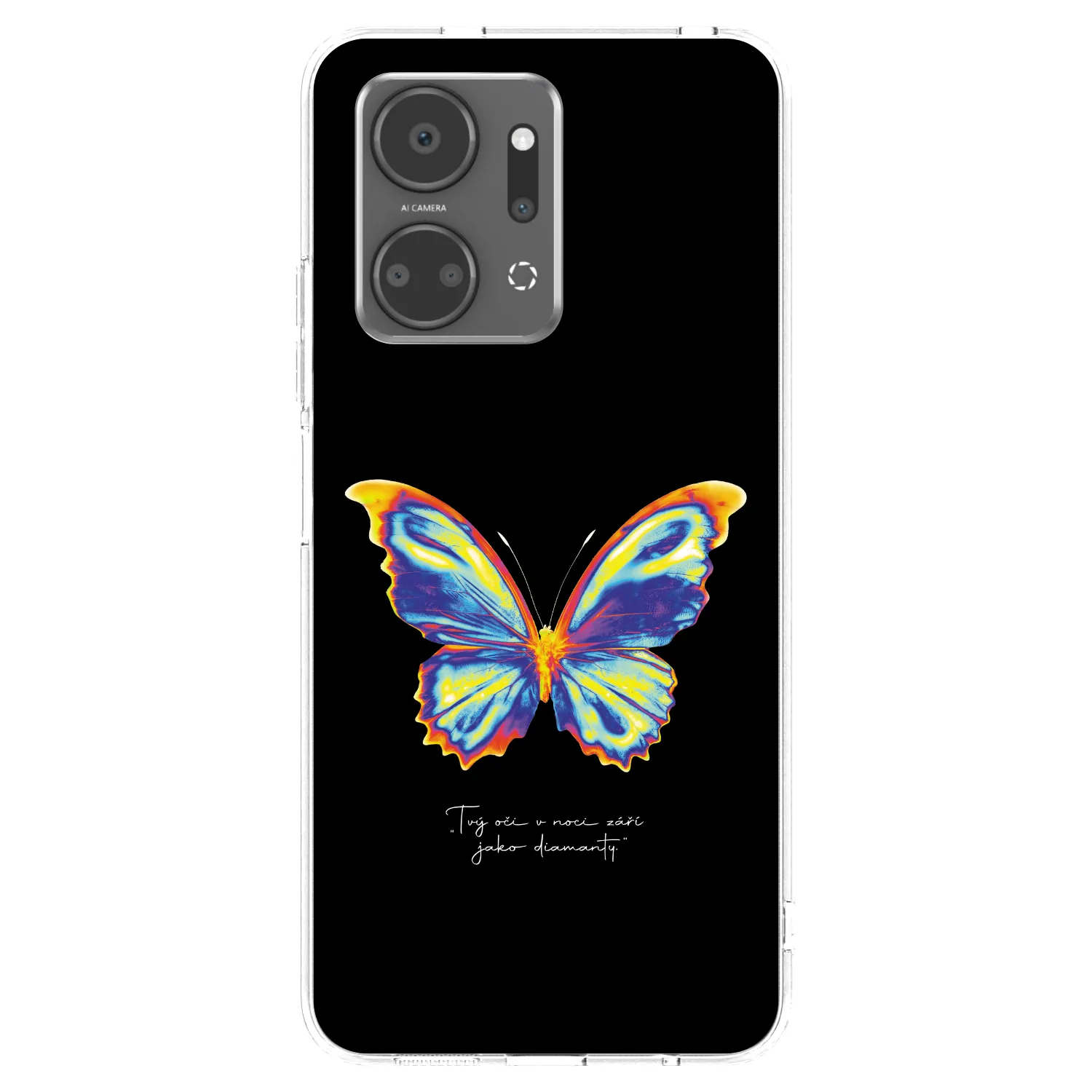 Picasee husă transparentă din silicon pentru Honor X7a - Diamanty Black