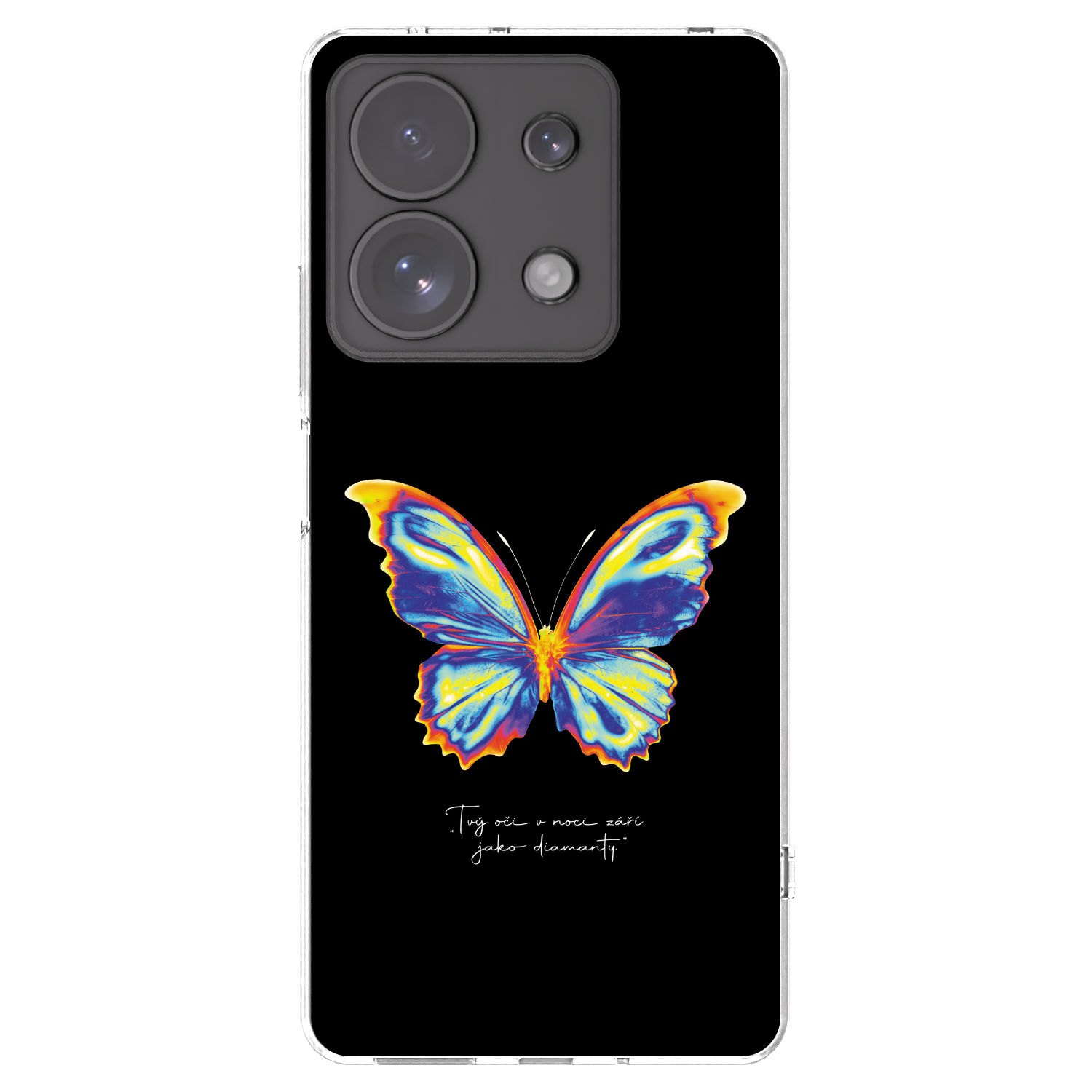 Picasee husă transparentă din silicon pentru Xiaomi Redmi Note 13 Pro 4G - Diamanty Black