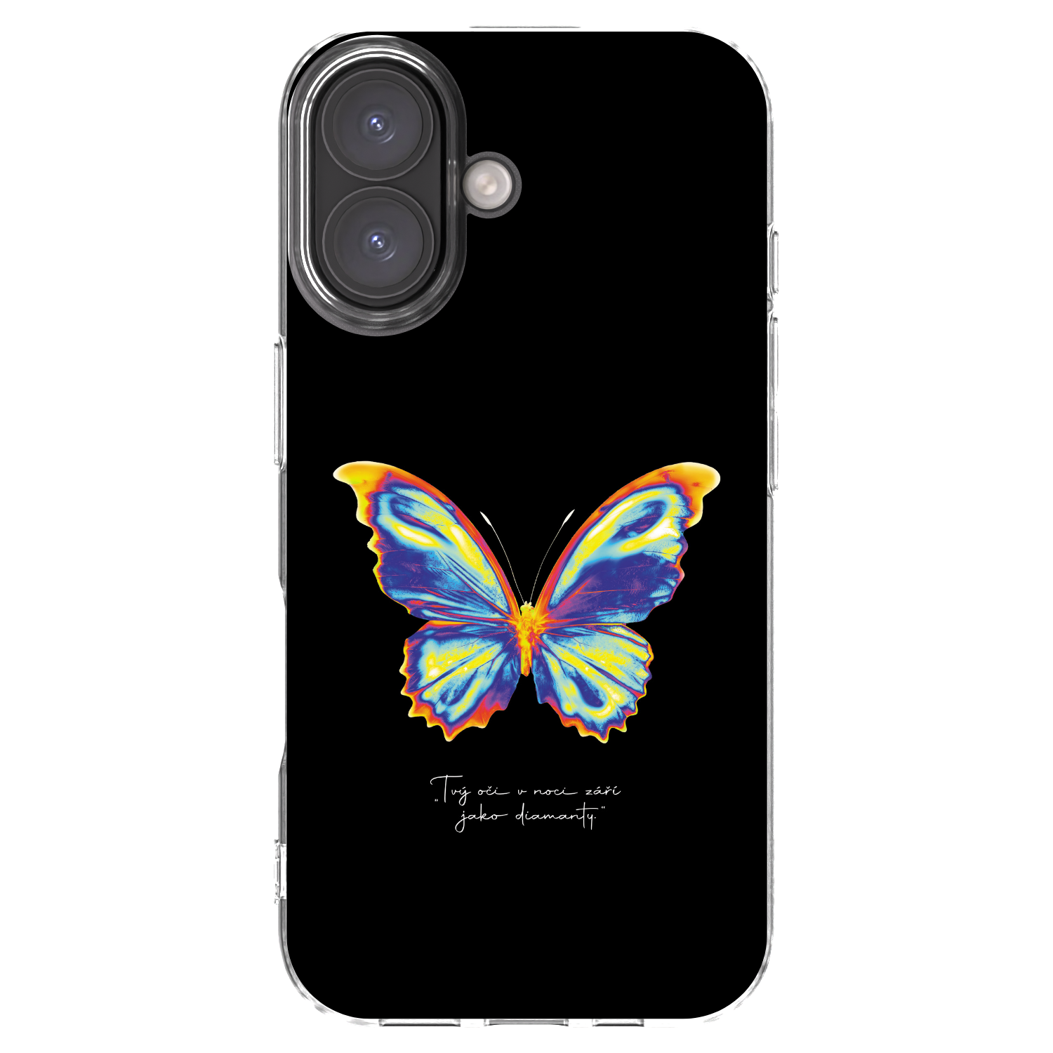 Picasee husă transparentă din silicon pentru Apple iPhone 16 - Diamanty Black