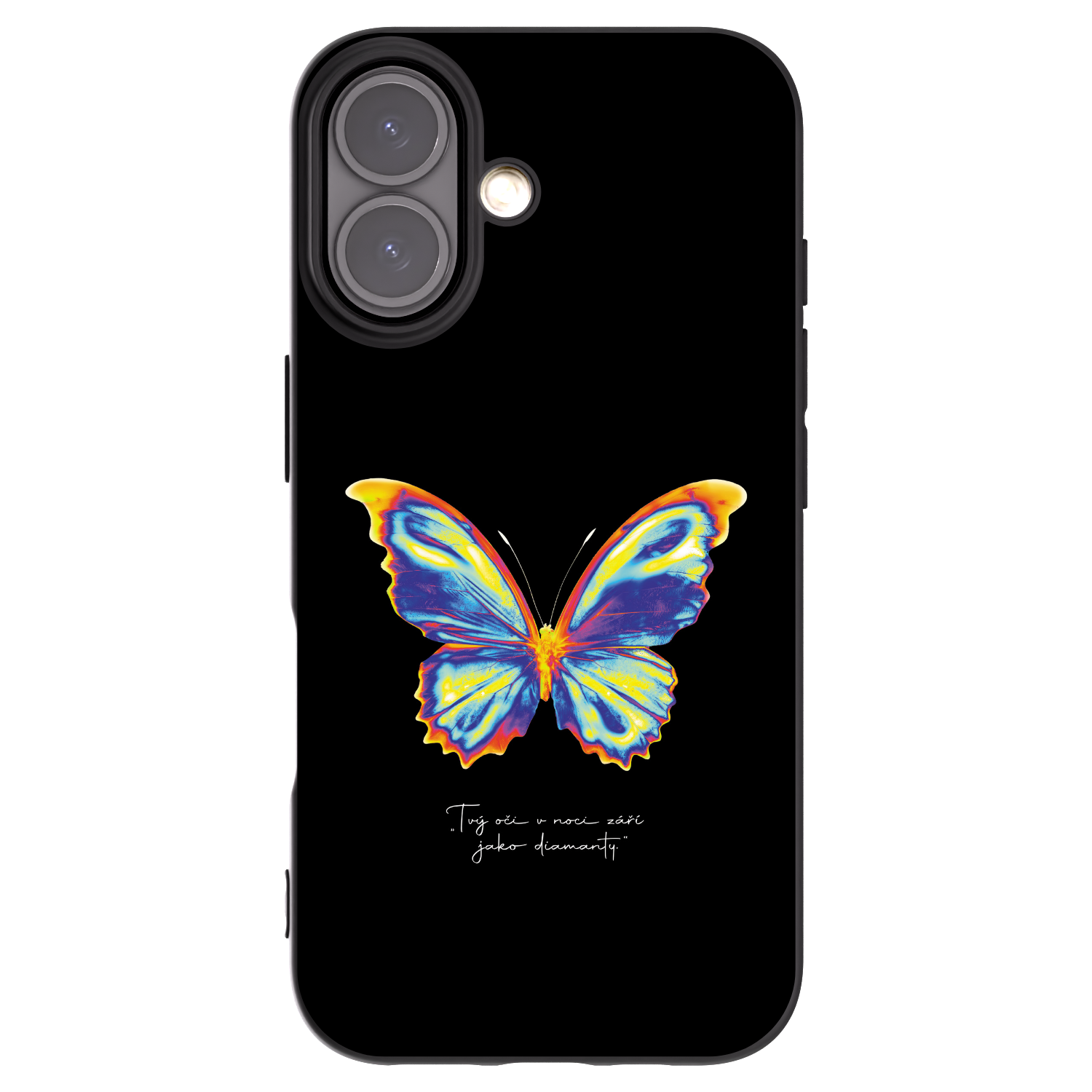 Picasee husă neagră din silicon pentru Apple iPhone 16 - Diamanty Black