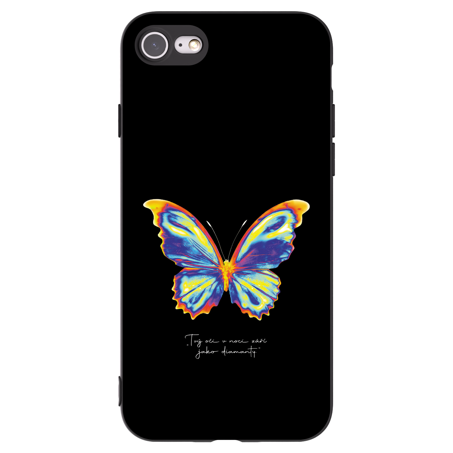 Picasee husă neagră din silicon pentru Apple iPhone 8 - Diamanty Black