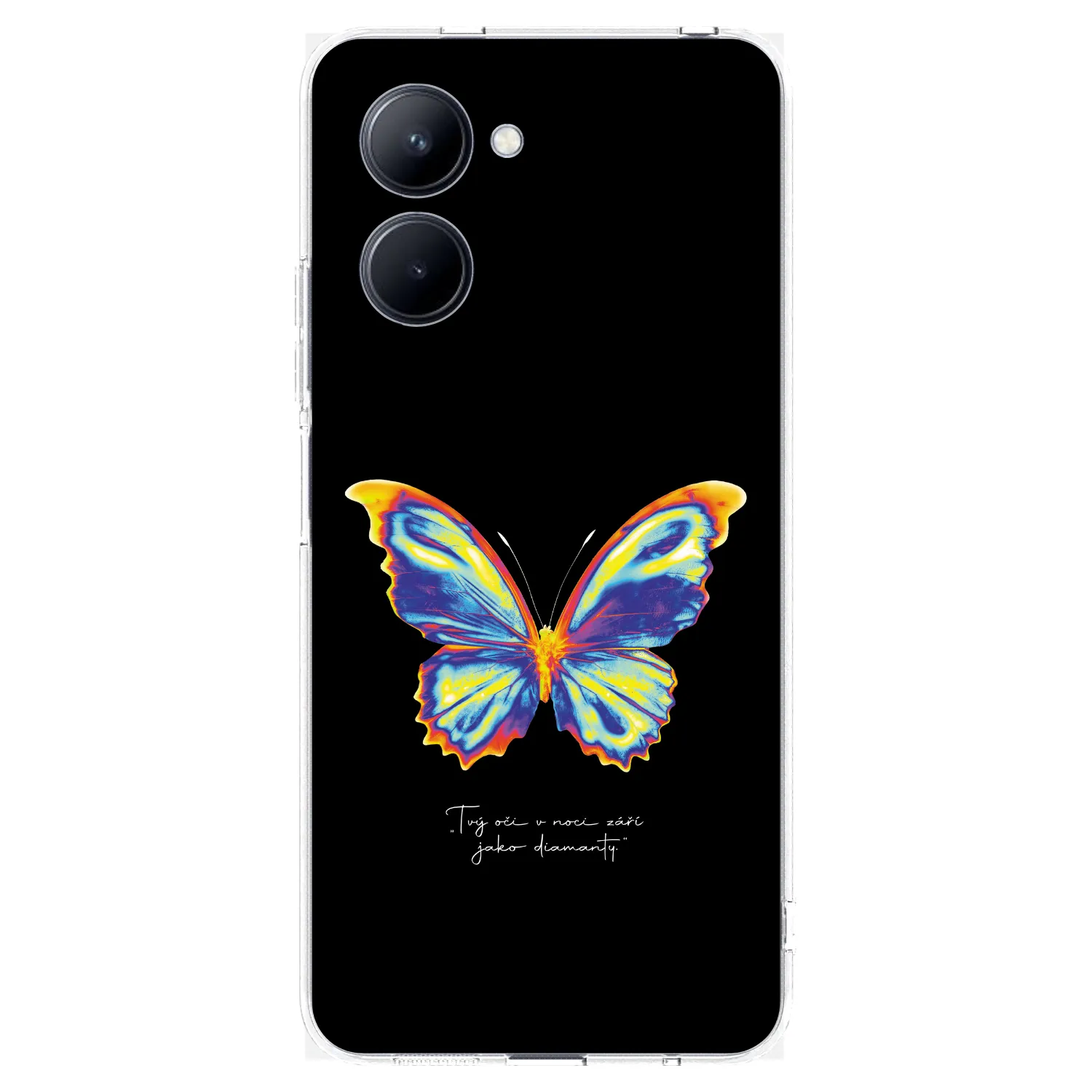 Picasee husă transparentă din silicon pentru Realme C33 (2023) - Diamanty Black