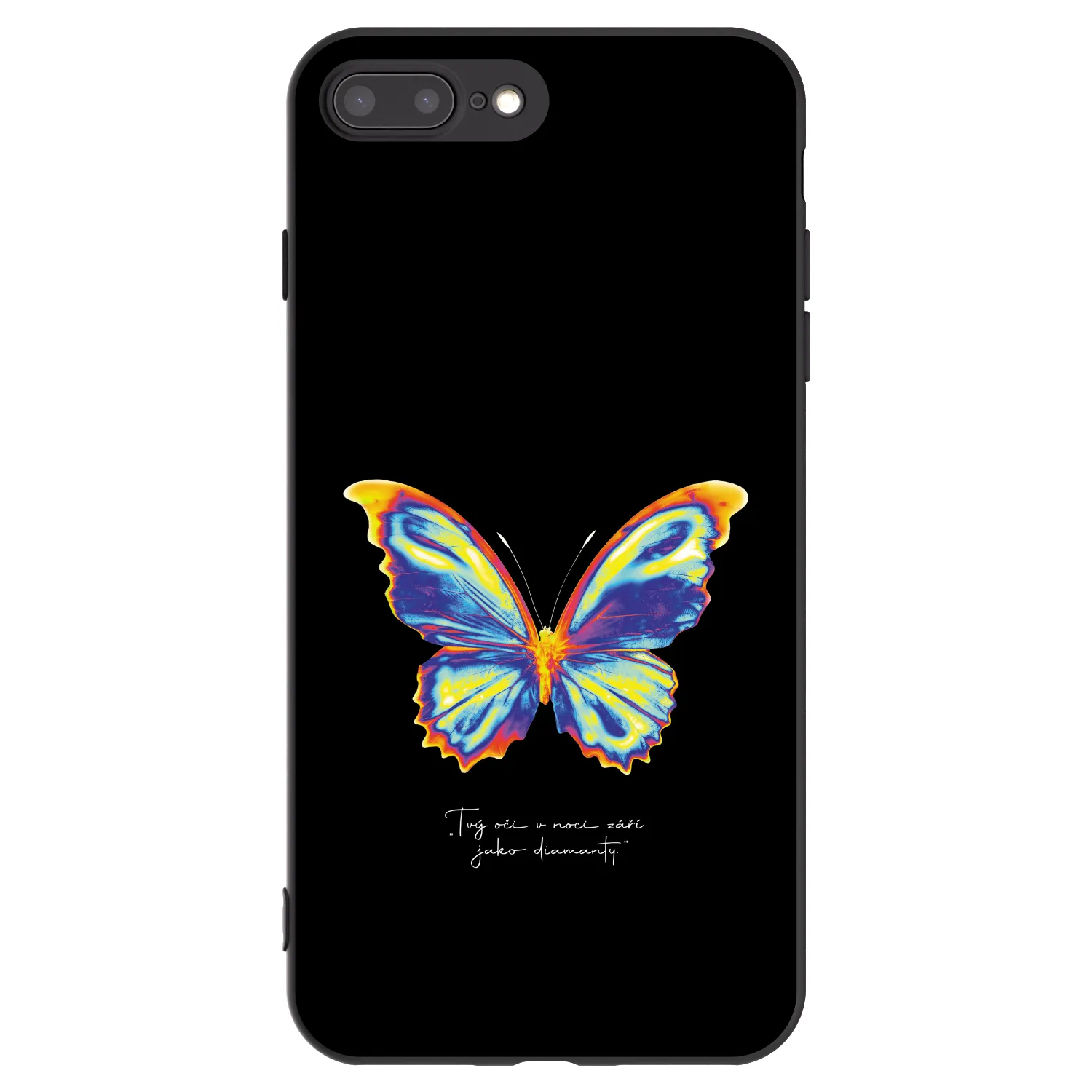 Picasee husă neagră din silicon pentru Apple iPhone 7 Plus - Diamanty Black