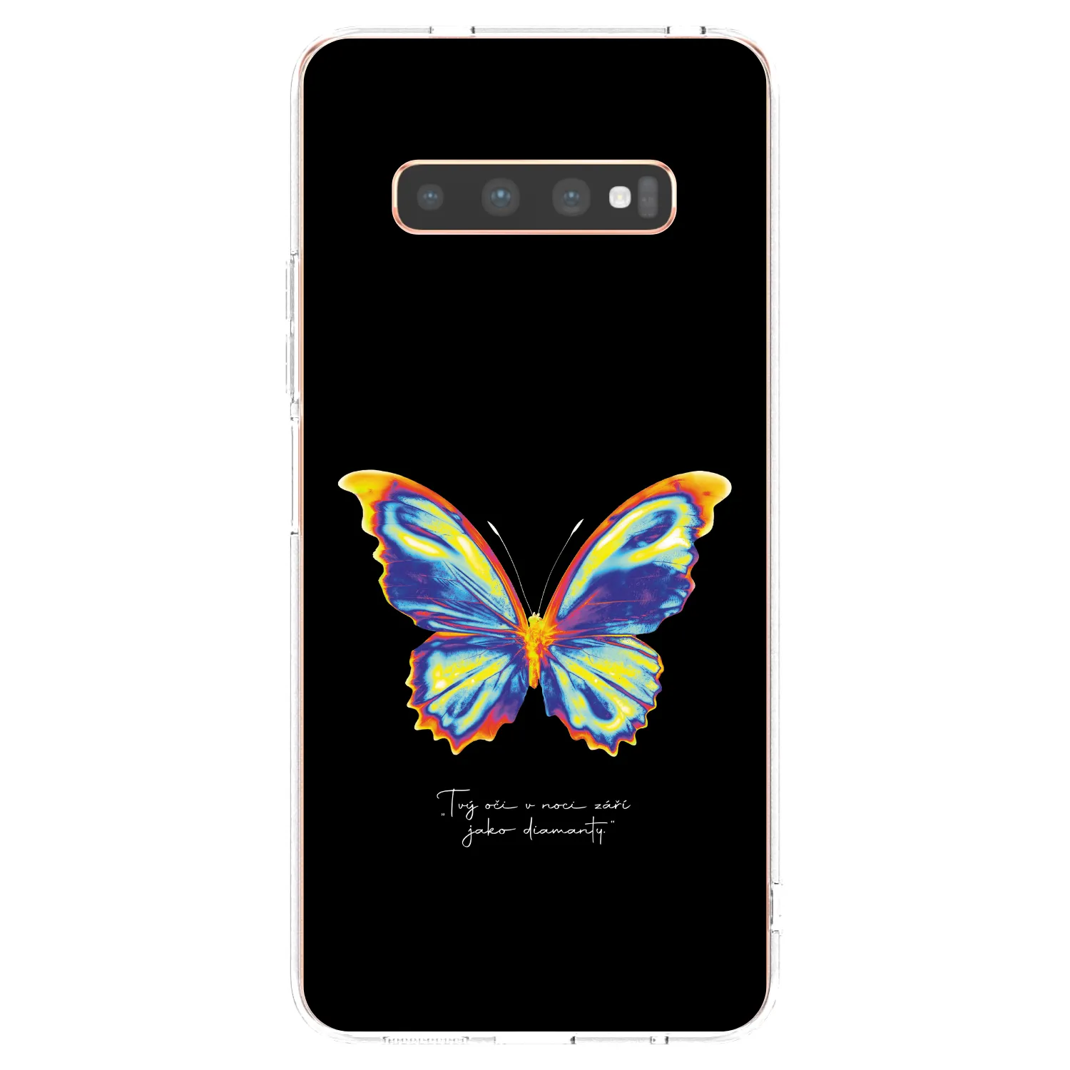 Picasee husă transparentă din silicon pentru Samsung Galaxy S10 Plus G975 - Diamanty Black