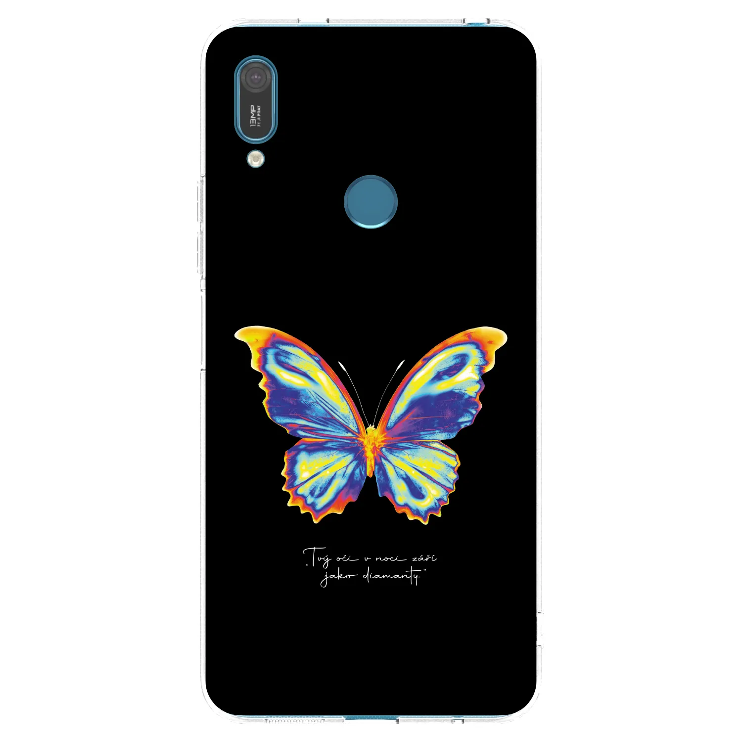 Picasee husă transparentă din silicon pentru Huawei Y7 2019 - Diamanty Black