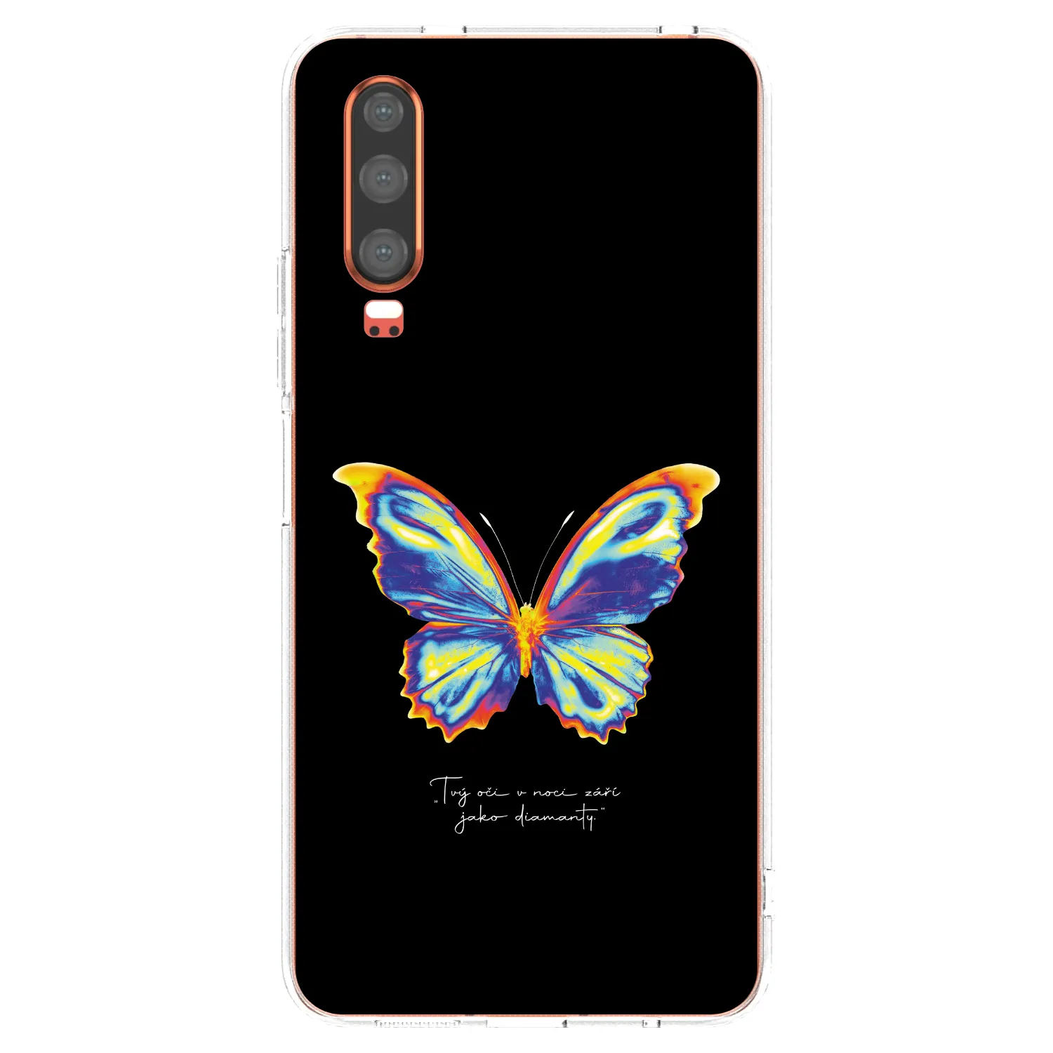 Picasee husă transparentă din silicon pentru Huawei P30 - Diamanty Black