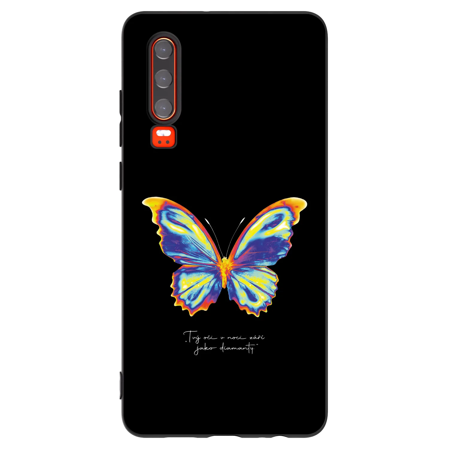 Picasee husă neagră din silicon pentru Huawei P30 - Diamanty Black