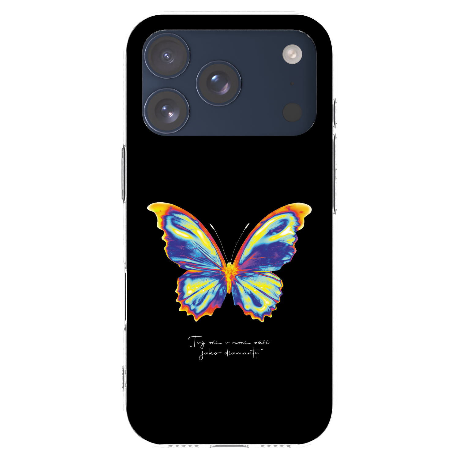 Picasee husă transparentă din silicon pentru Apple iPhone 17 Pro - Diamanty Black