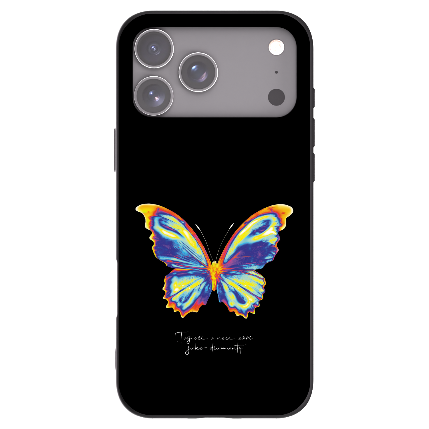 Picasee husă neagră din silicon pentru Apple iPhone 17 Pro Max - Diamanty Black