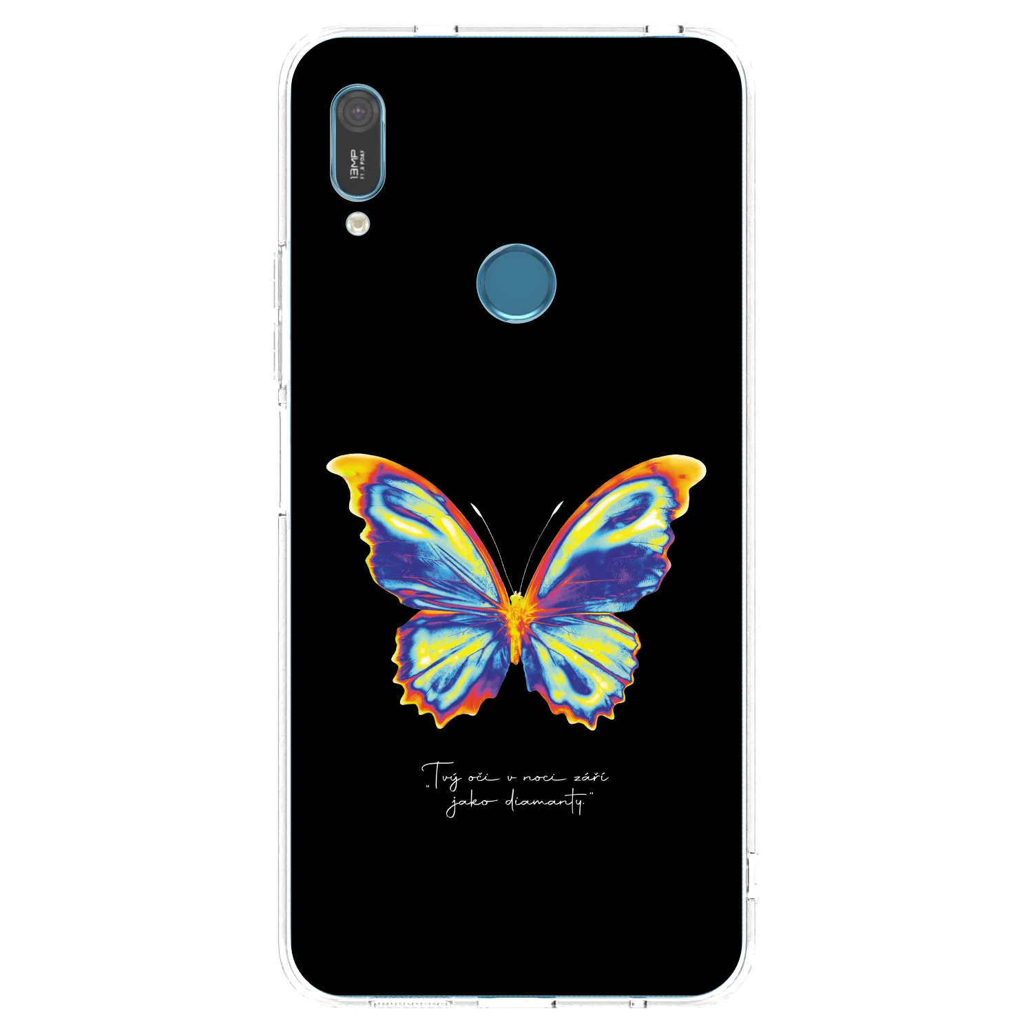 Picasee husă transparentă din silicon pentru Huawei Y6 2019 - Diamanty Black