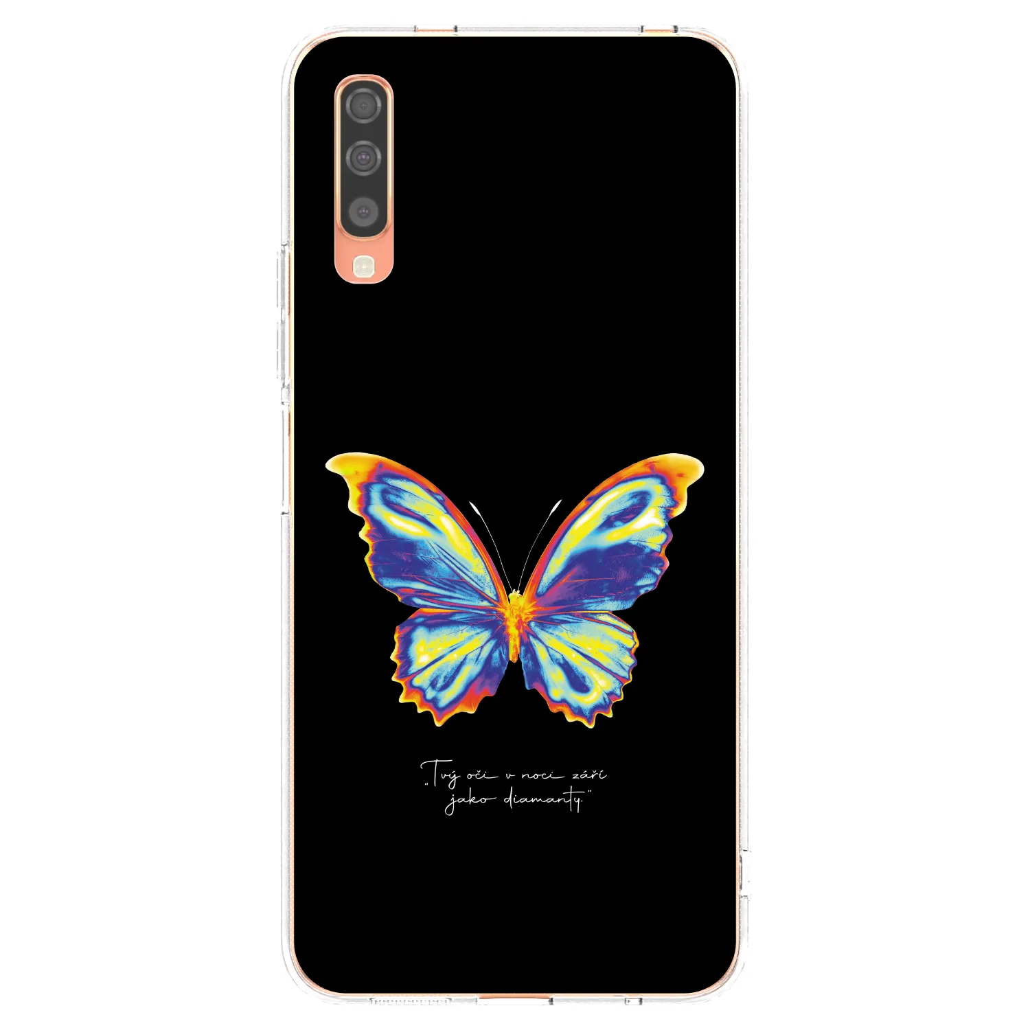 Picasee husă transparentă din silicon pentru Samsung Galaxy A70 A705F - Diamanty Black