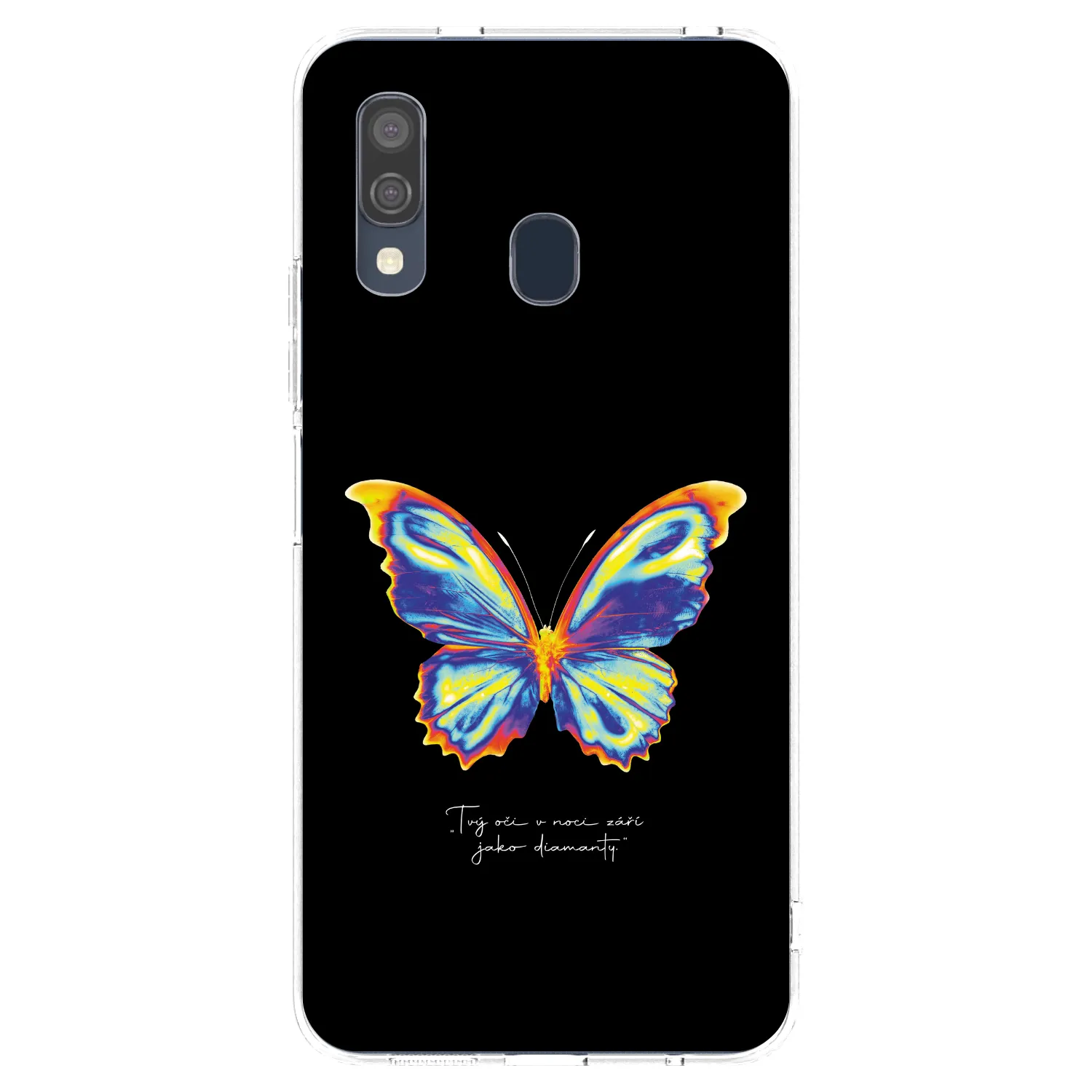 Picasee husă transparentă din silicon pentru Samsung Galaxy A40 A405F - Diamanty Black