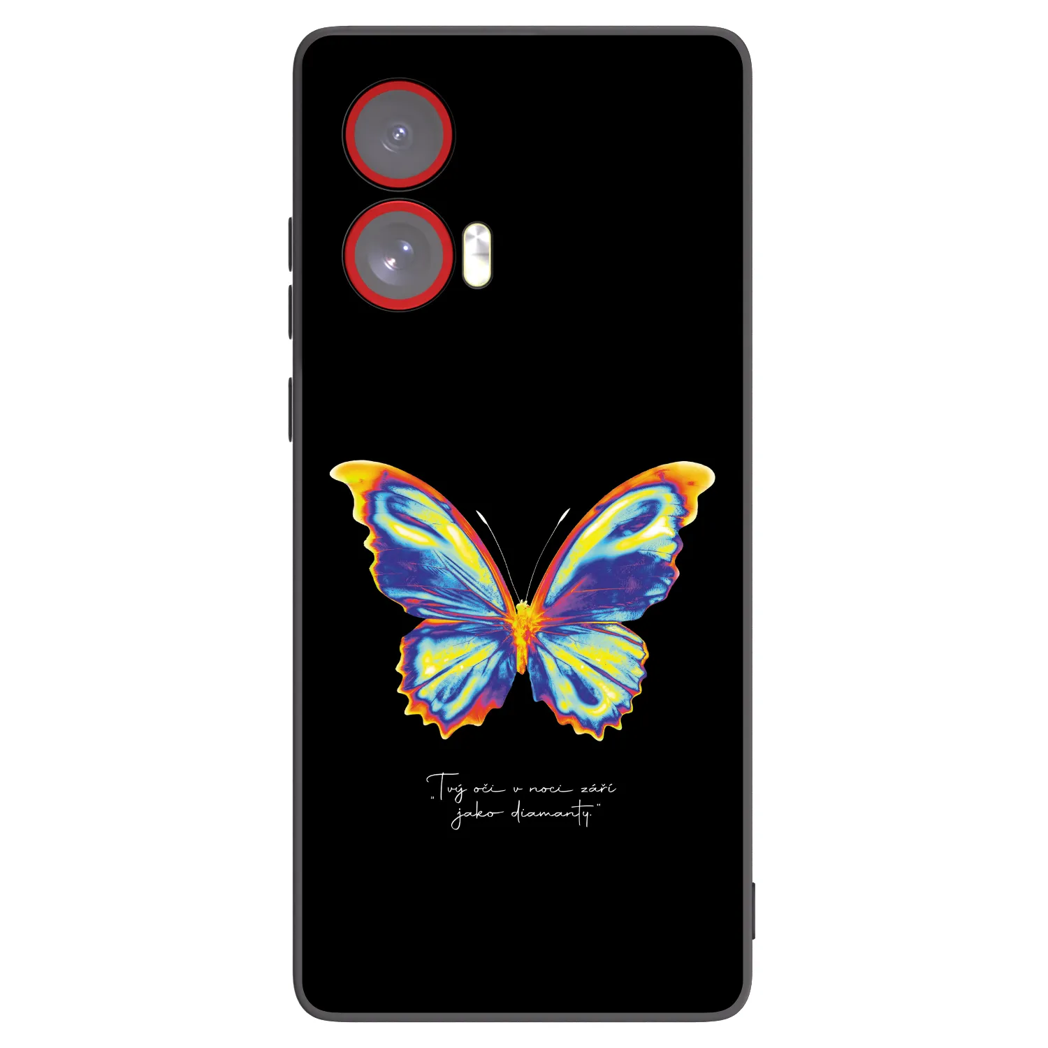 Picasee husă neagră din silicon pentru Motorola Edge 50 Fusion - Diamanty Black