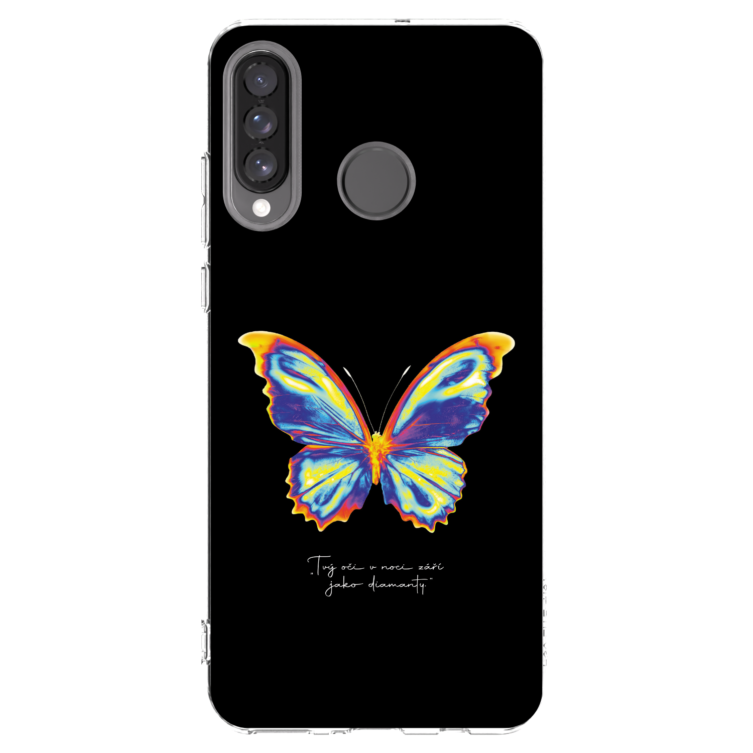 Picasee husă transparentă din silicon pentru Huawei P30 Lite - Diamanty Black