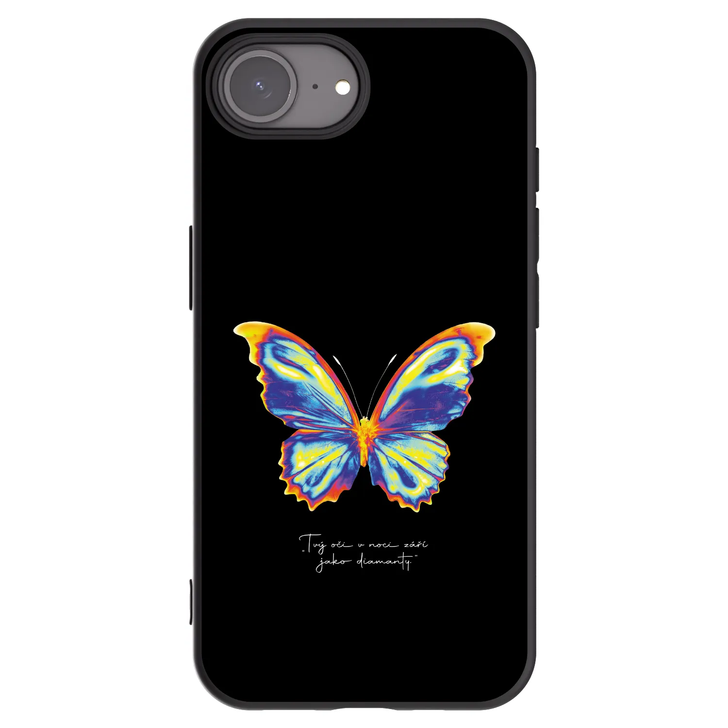 Picasee husă neagră din silicon pentru Apple iPhone 17e - Diamanty Black