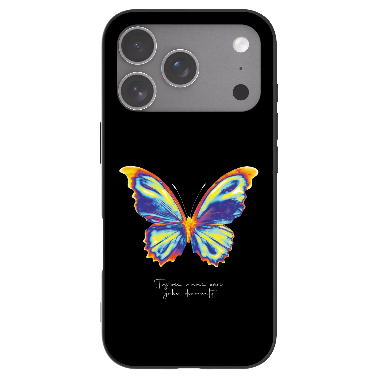 Picasee husă neagră din silicon pentru Apple iPhone 18 Pro - Diamanty Black