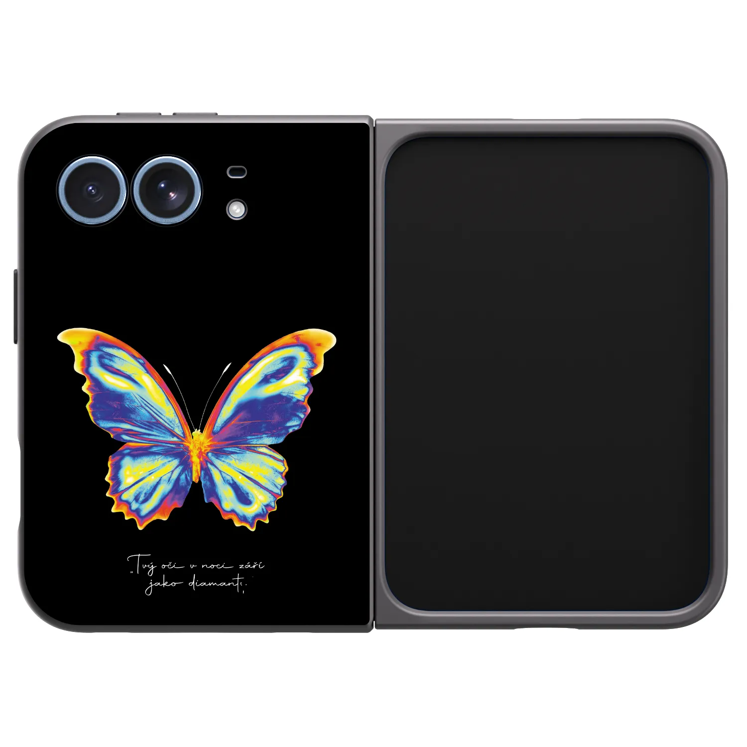Picasee husă neagră din silicon pentru Apple iPhone Duo - Diamanty Black
