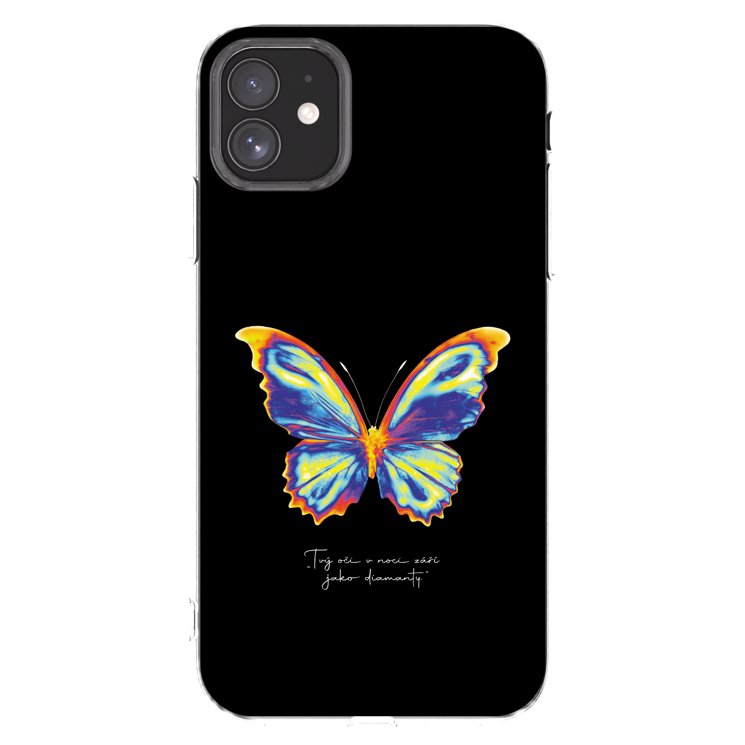 Picasee husă transparentă din silicon pentru Apple iPhone 11 - Diamanty Black
