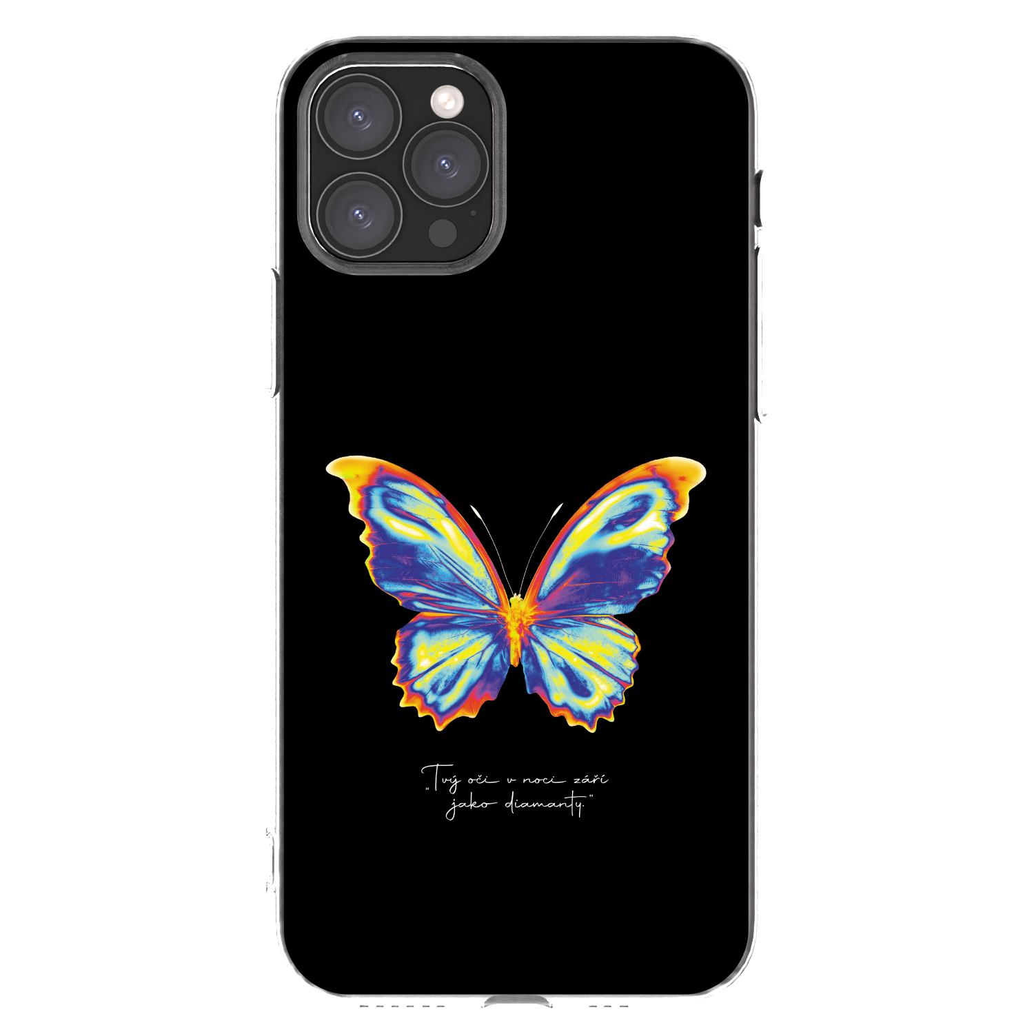 Picasee husă transparentă din silicon pentru Apple iPhone 11 Pro - Diamanty Black