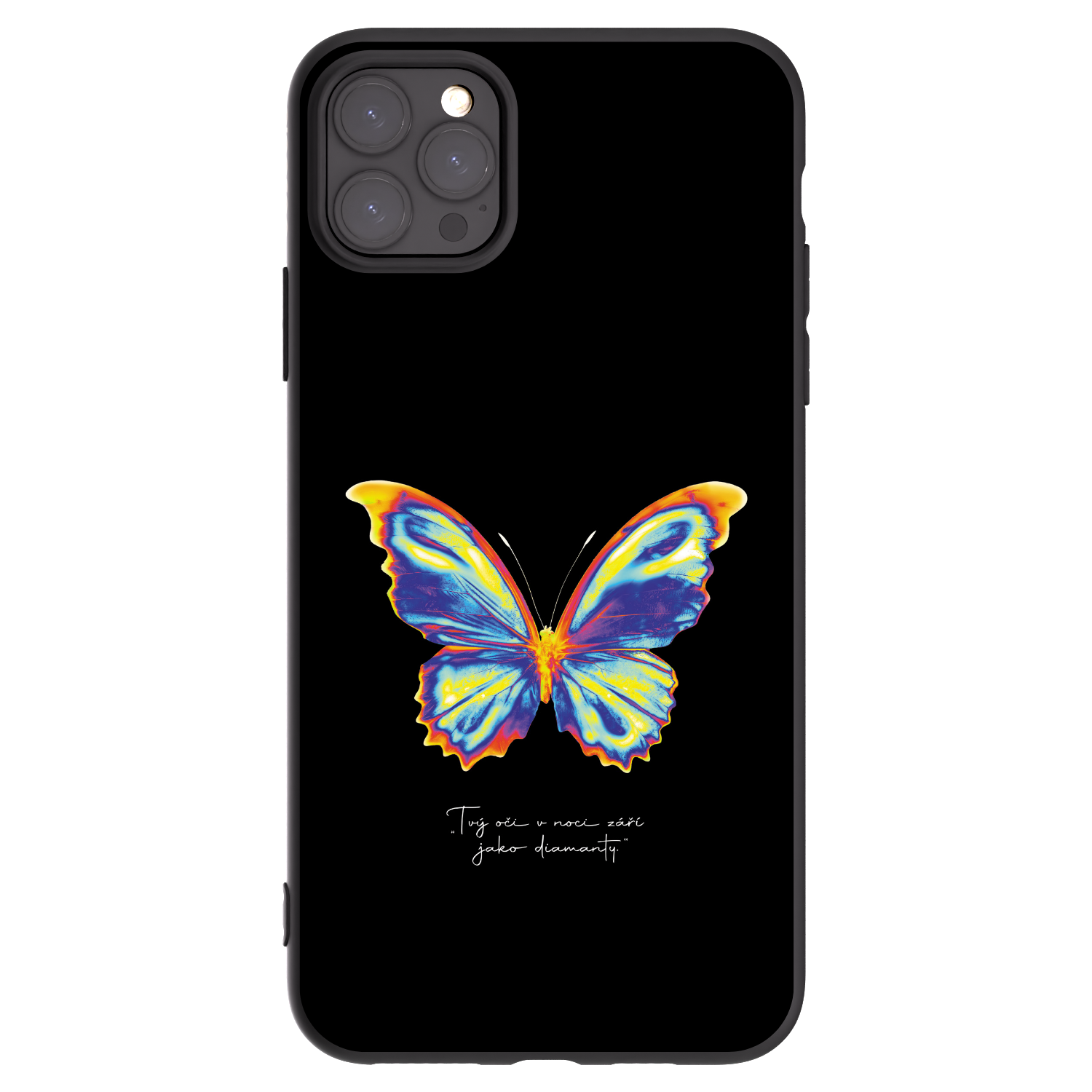 Picasee husă neagră din silicon pentru Apple iPhone 11 Pro Max - Diamanty Black