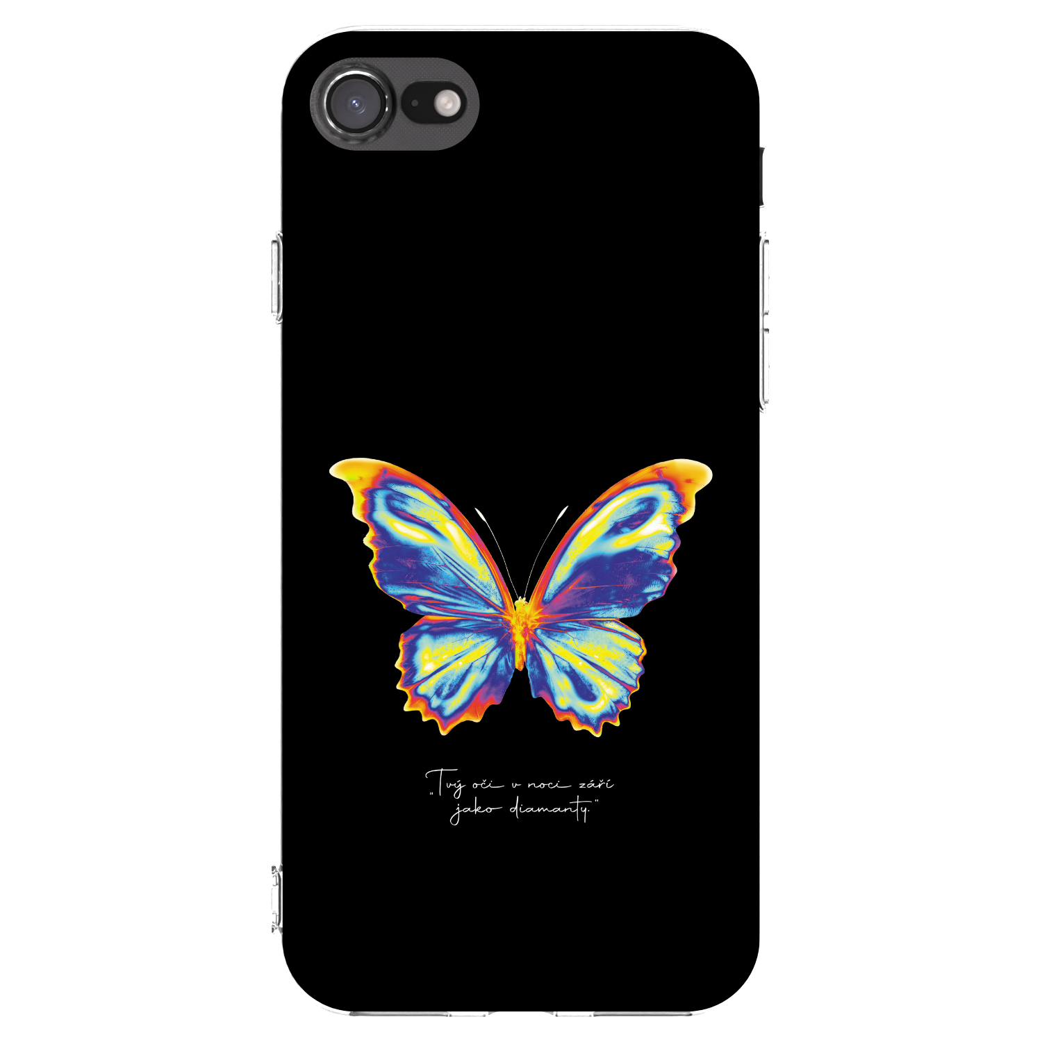 Picasee husă transparentă din silicon pentru Apple iPhone 8 - Diamanty Black