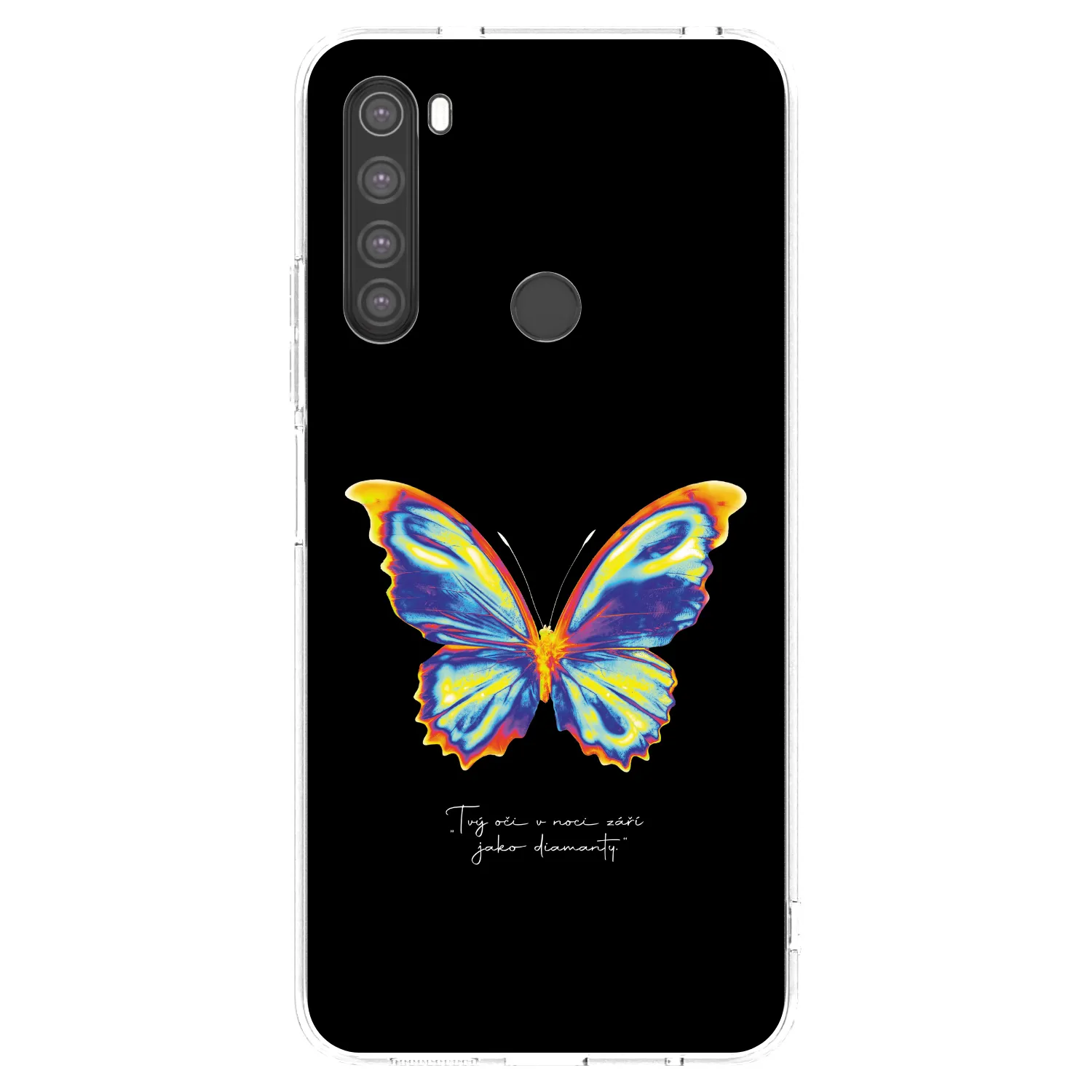 Picasee husă transparentă din silicon pentru Xiaomi Redmi Note 8 - Diamanty Black