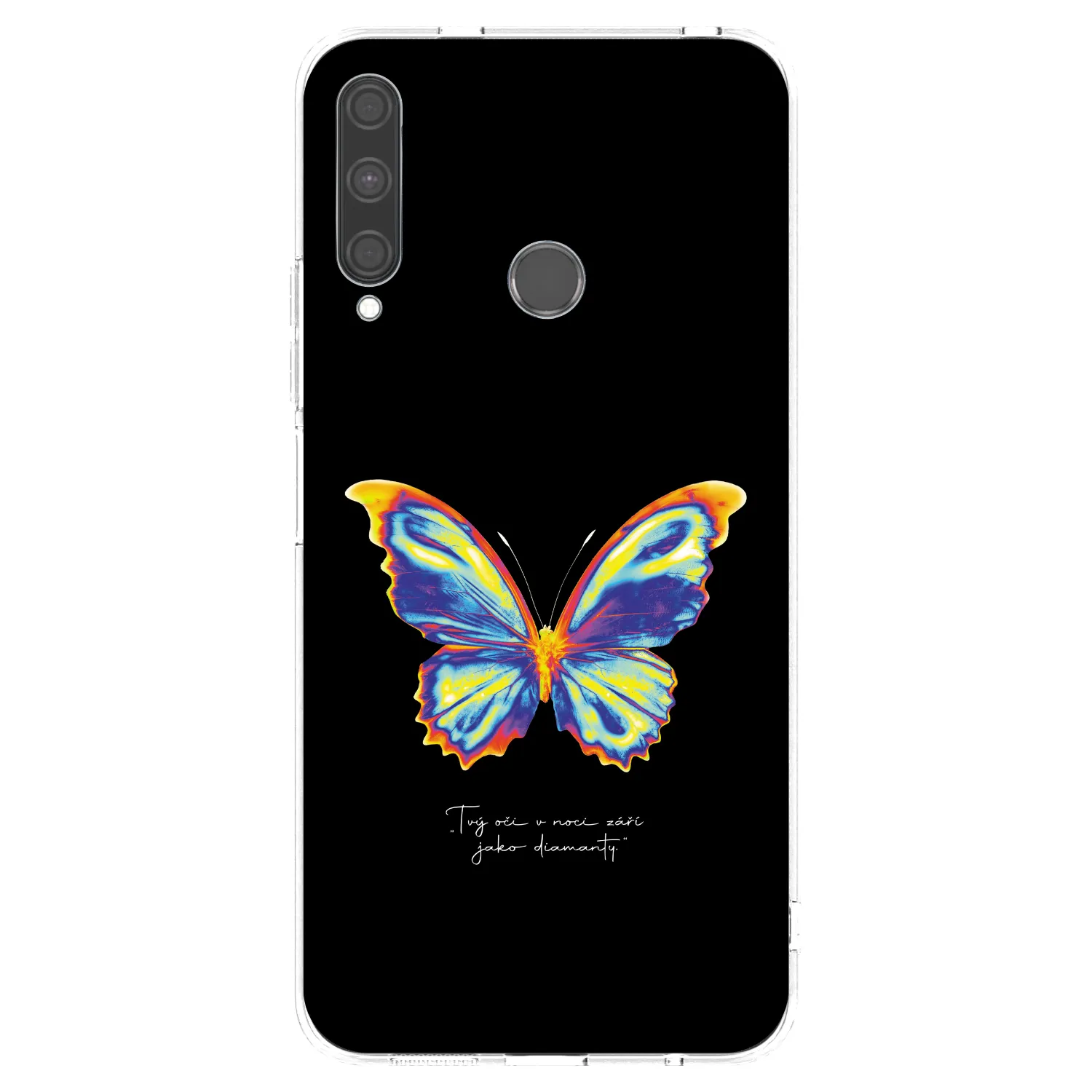 Picasee husă transparentă din silicon pentru Huawei P40 Lite E - Diamanty Black