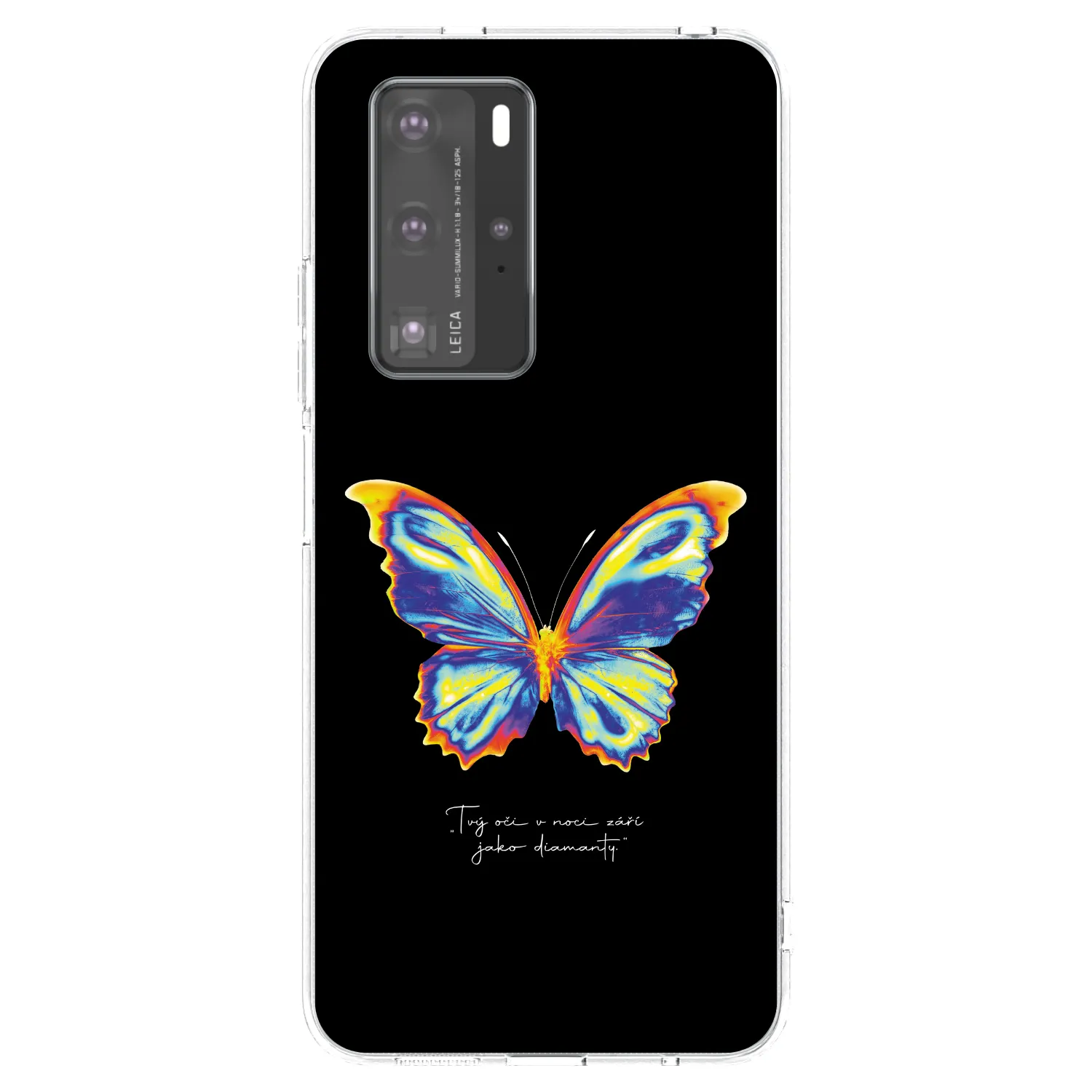 Picasee husă transparentă din silicon pentru Huawei P40 Pro - Diamanty Black