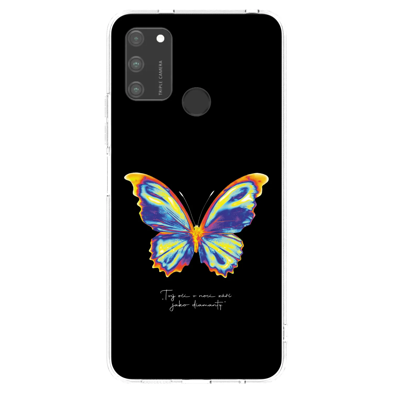 Picasee husă transparentă din silicon pentru Honor 9A - Diamanty Black