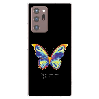 Picasee husă transparentă din silicon pentru Samsung Galaxy Note 20 Ultra - Diamanty Black