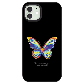 Picasee husă neagră din silicon pentru Apple iPhone 12 - Diamanty Black
