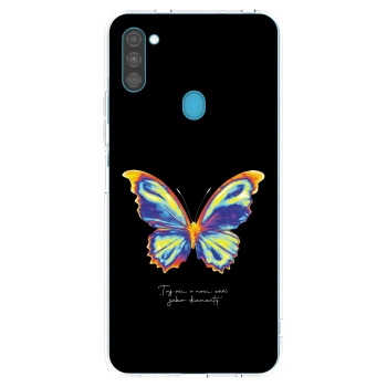 Picasee husă transparentă din silicon pentru Samsung Galaxy M11 - Diamanty Black