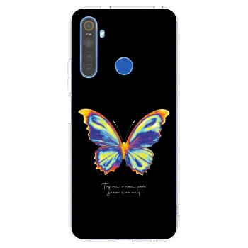 Picasee husă transparentă din silicon pentru Realme 5 - Diamanty Black