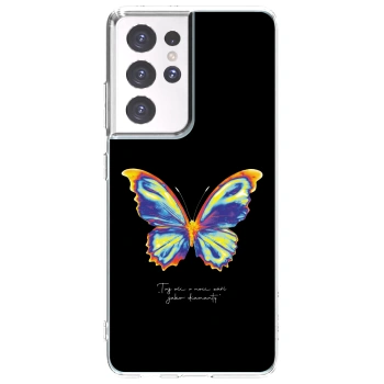 Picasee husă transparentă din silicon pentru Samsung Galaxy S21 Ultra 5G G998B - Diamanty Black
