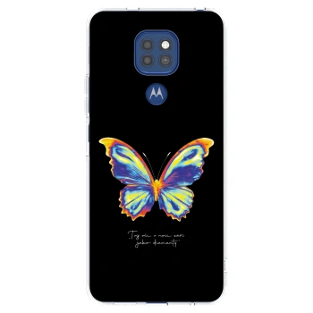 Picasee husă transparentă din silicon pentru Motorola Moto G9 Play - Diamanty Black
